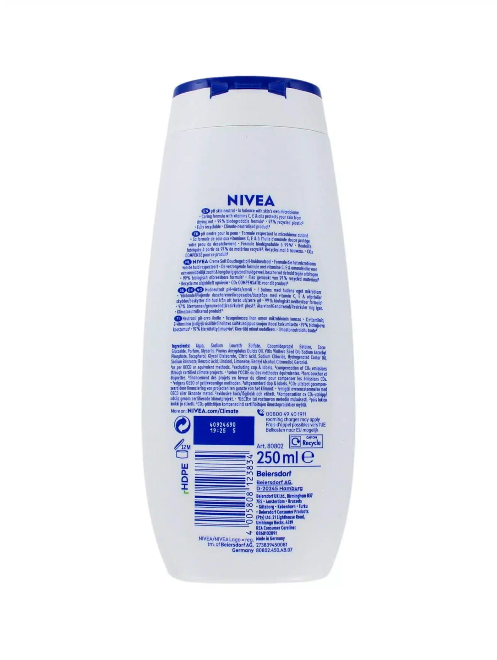 Nivea Douchegel Creme Soft, 250 ml