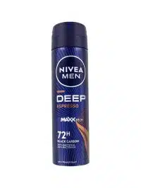 Nivea Men Deodorant Spray Deep Black Carbon Espresso, 150 ml