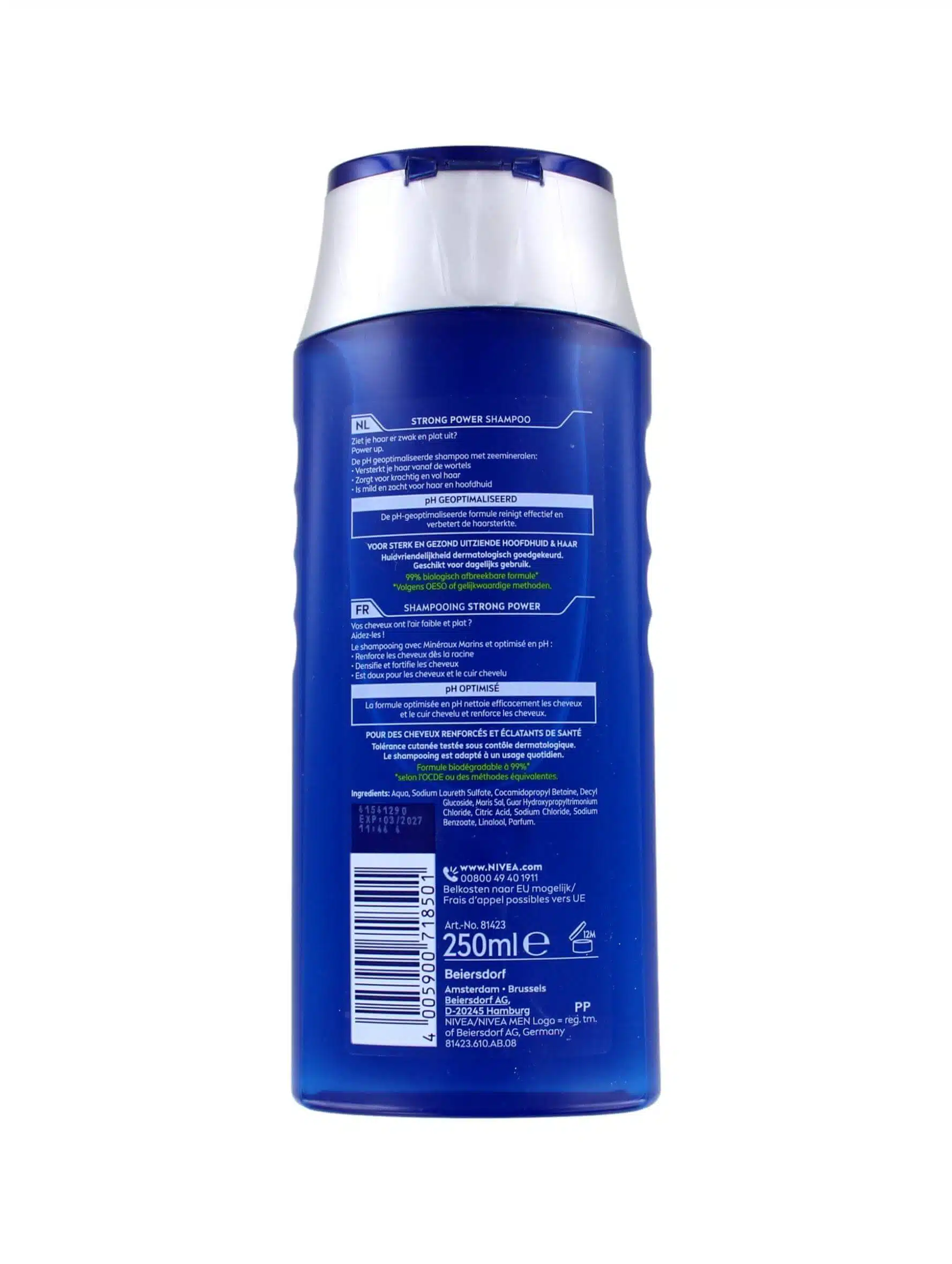 Nivea Men Shampoo Strong Power, 250 ml