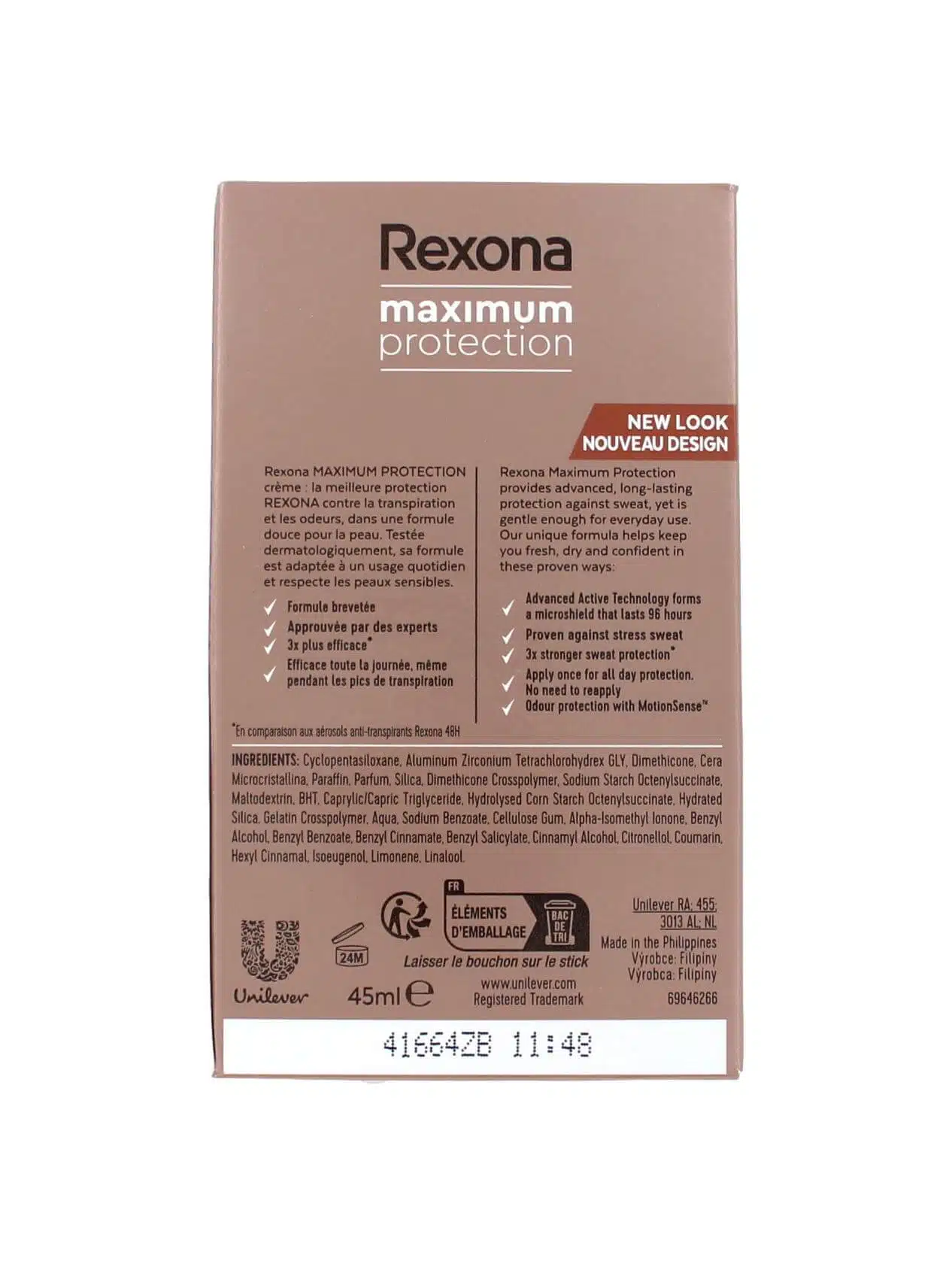 Rexona Deodorant Maximum Protection Sensitive Dry, 45ml