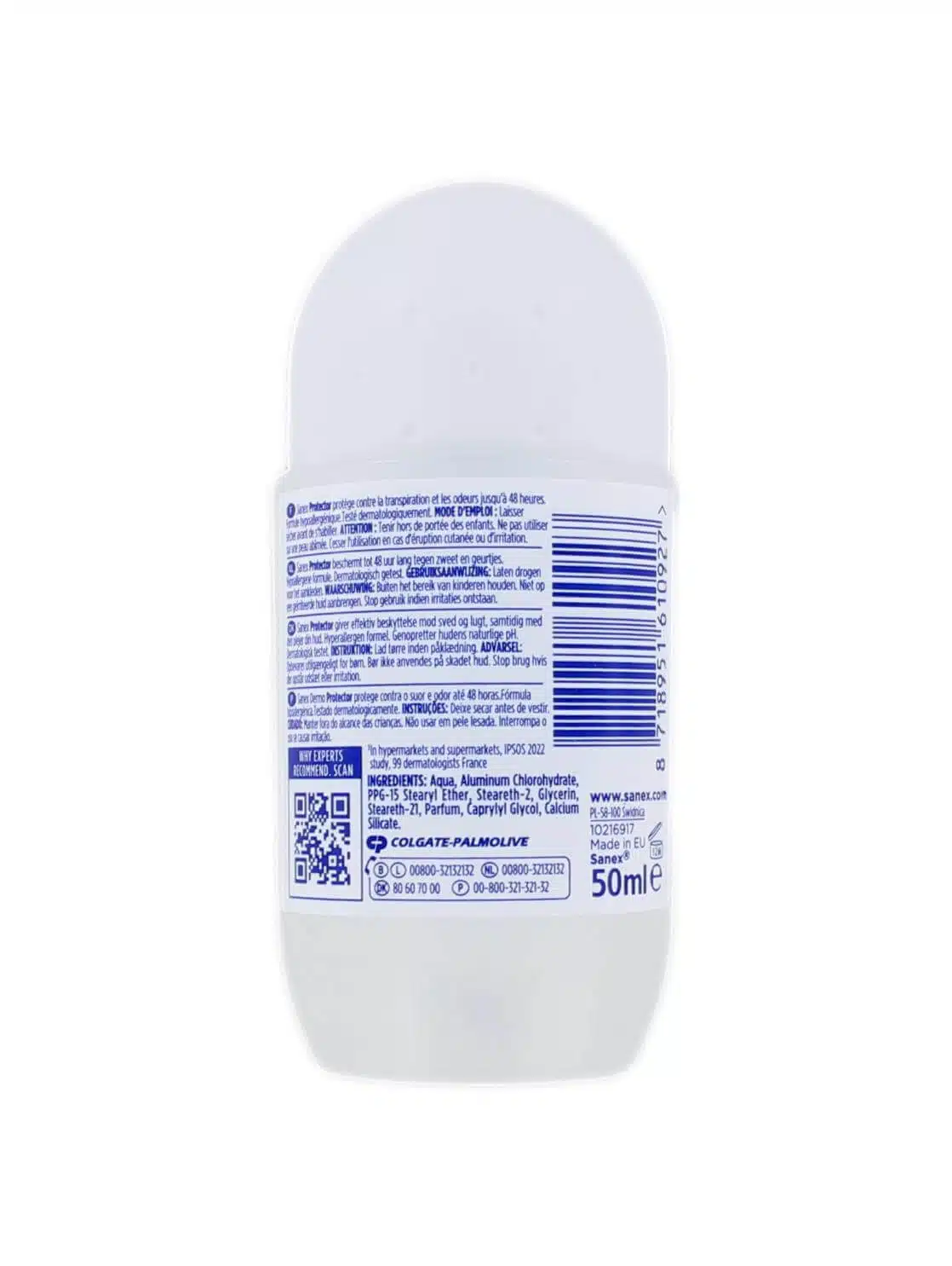 Sanex Deodorant Roller Dermo Protector, 50 ml