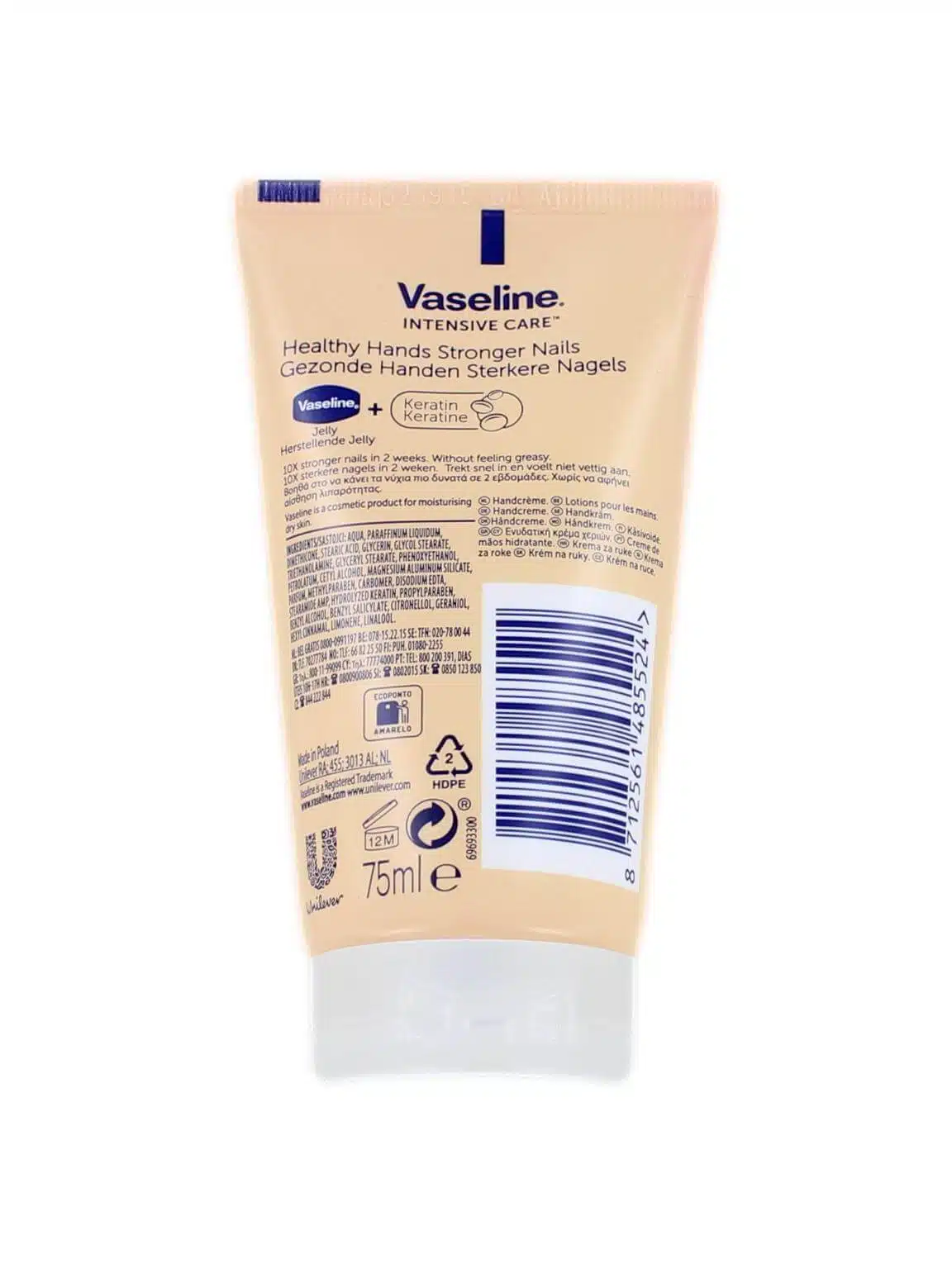 Vaseline Handcreme Healthy Hands Stronger Nails, 75 ml