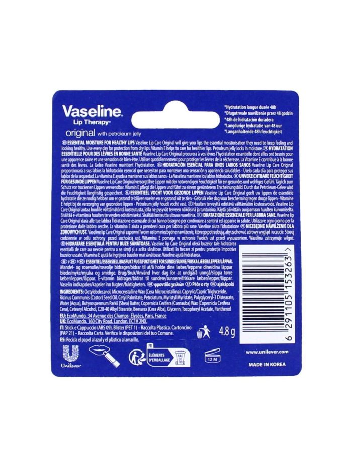 Vaseline Lippenbalsem Original Blister, 4,8 gram