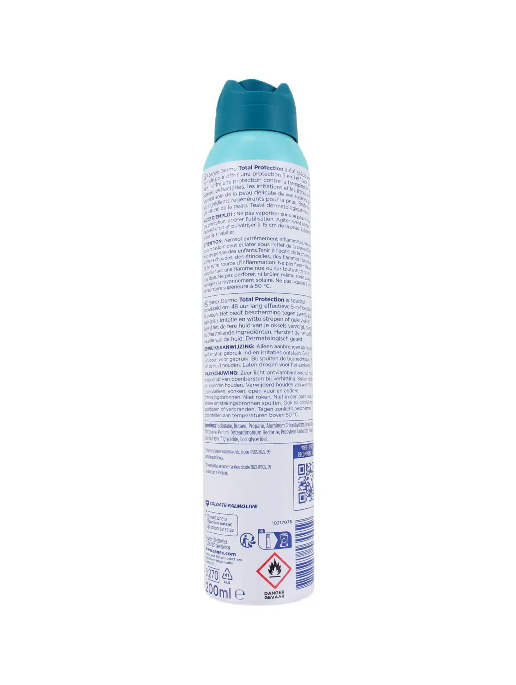 Sanex Deodorant Spray Dermo Total Protection, 200 ml