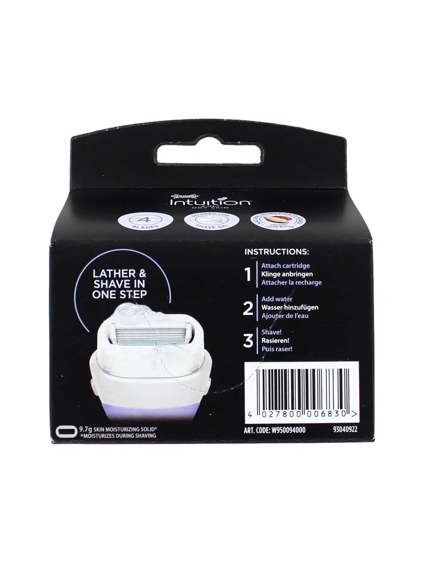 Wilkinson Scheermesjes Intuition Dry Skin, 3 Mesjes