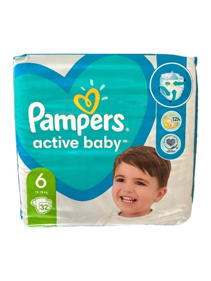 Pampers Active Baby Luiers Maat 6, 32 Stuks