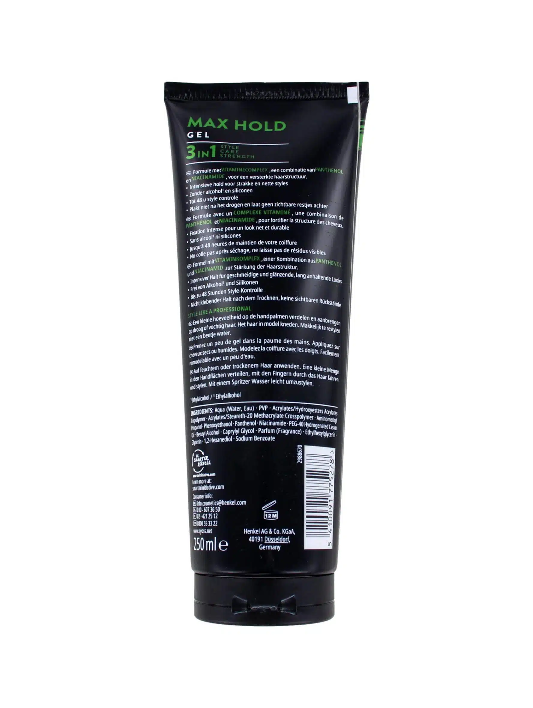 Syoss Haargel Max Hold, 250 ml