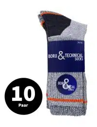 Boru Technische Werk Sokken Grijs 39-42 10 Paar