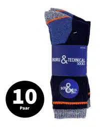 Boru Technische Werk Sokken Marine 43-46 10 Paar
