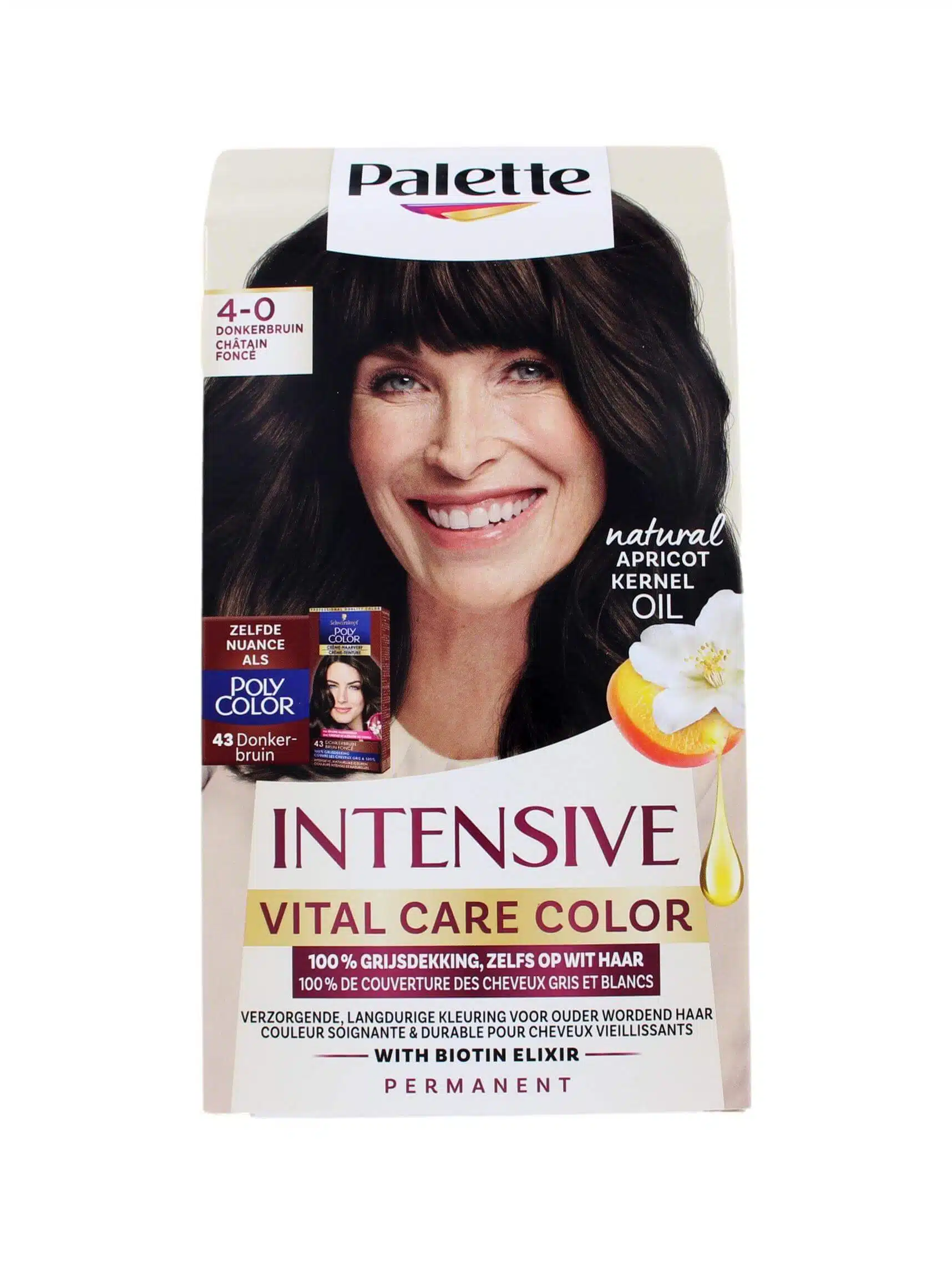 Palette Haarkleuring Vital Care Color 4-0 Donkerbruin