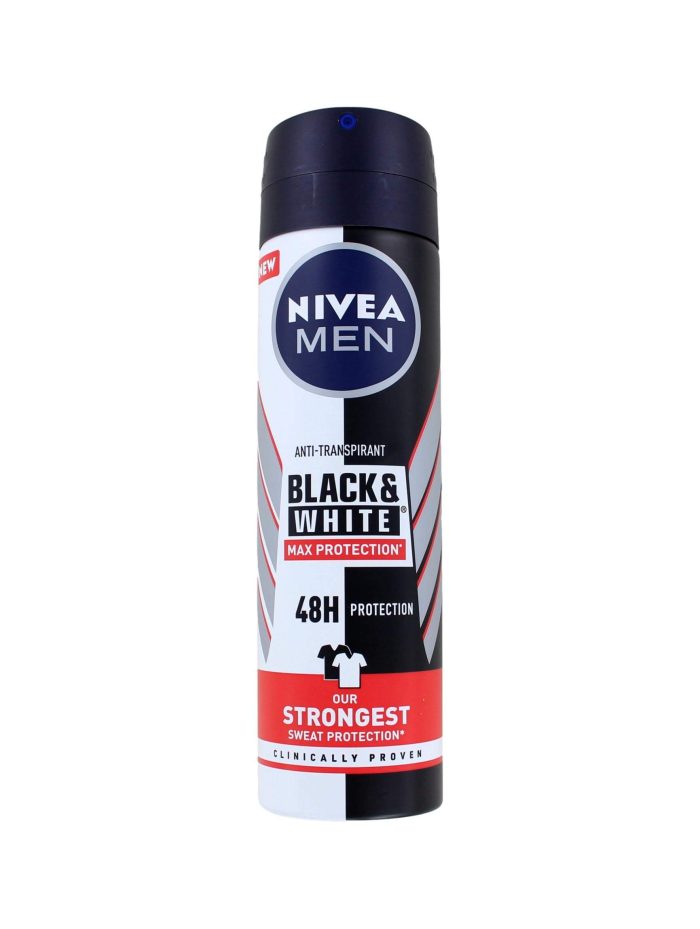 Nivea Men Deodorant Spray Black & White Maximum Protection, 150 ml