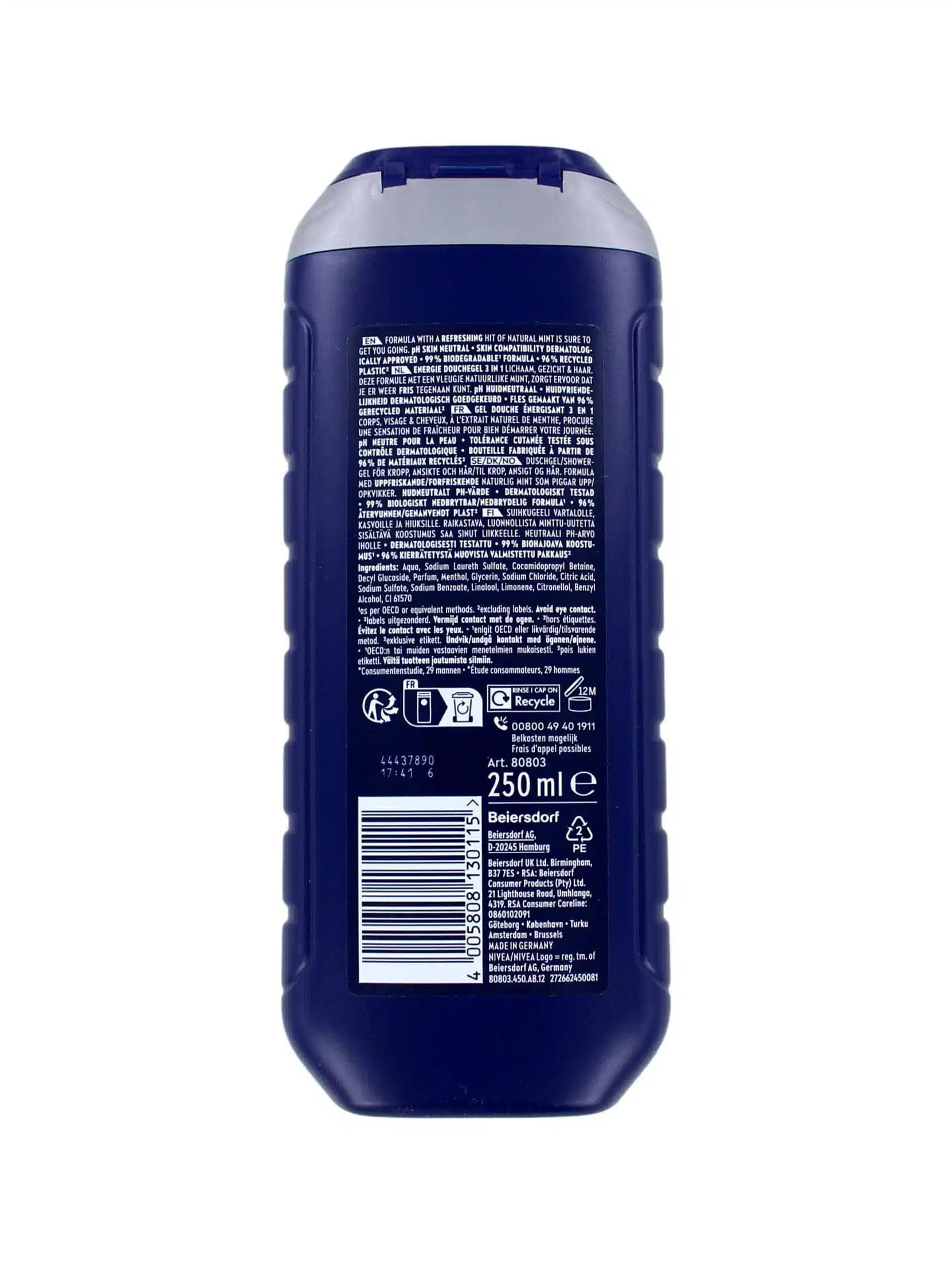 Nivea Men Douchegel Energy, 250 ml