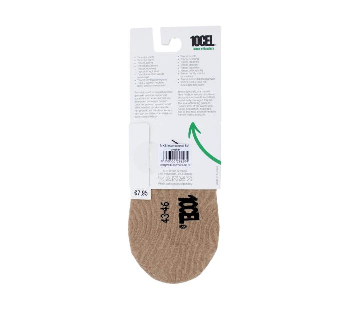 10CEL Sneaker Sokken Beige 2-pack