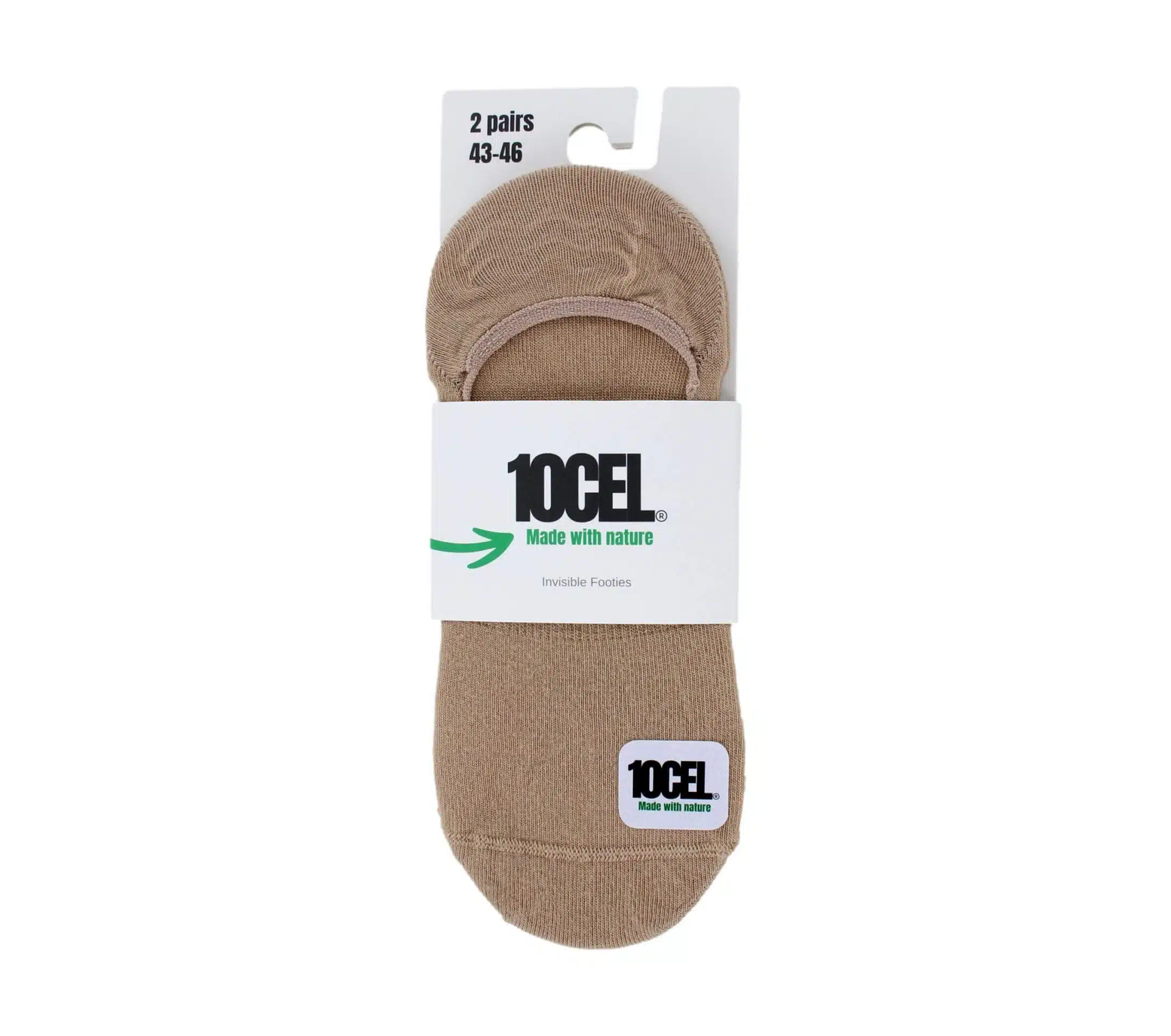 10CEL Sneaker Sokken Beige 2-pack