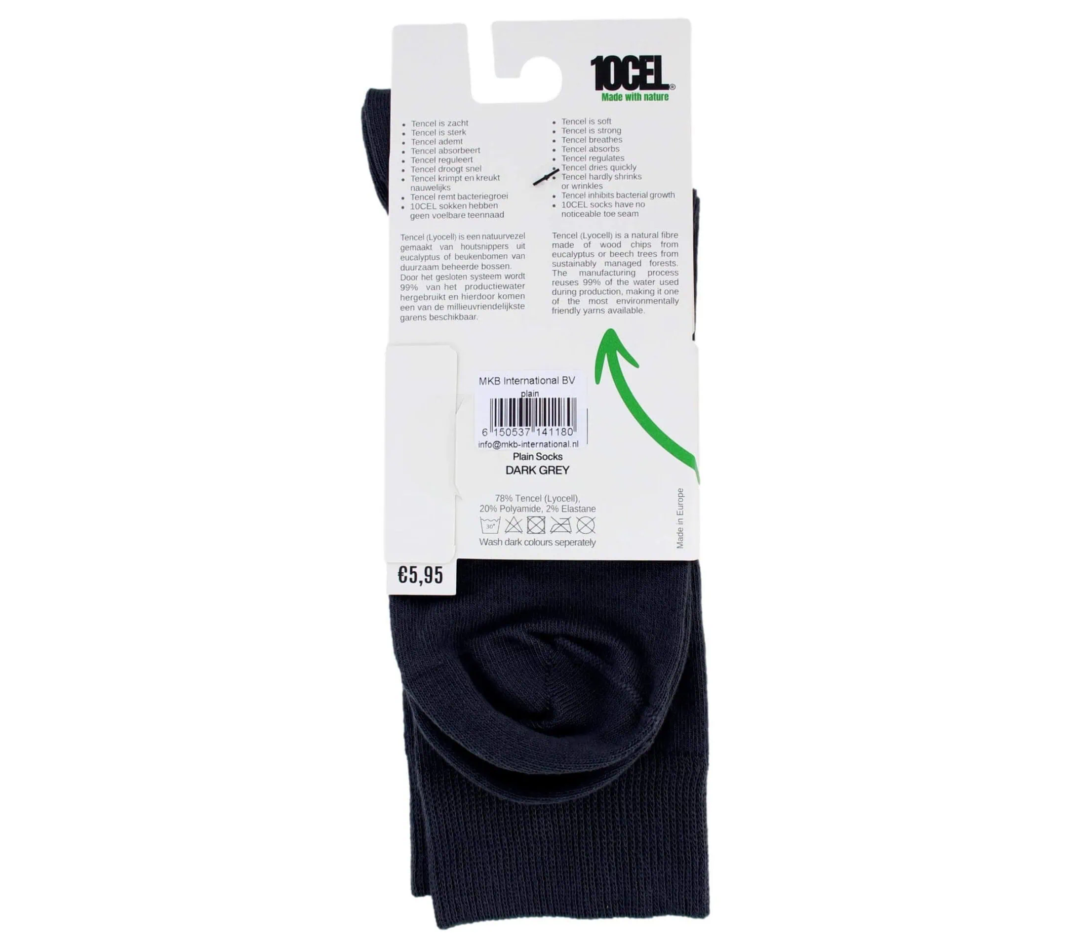 10CEL Sokken Antraciet