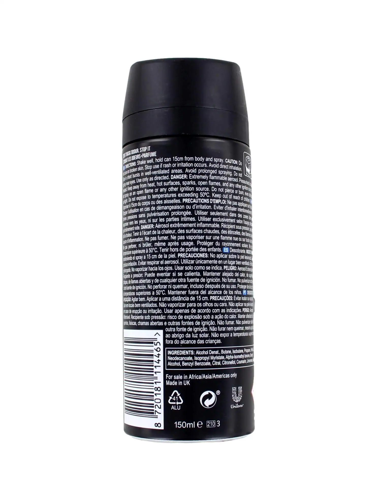 Axe Deodorant Spray Anarchy For Him, 150 ml