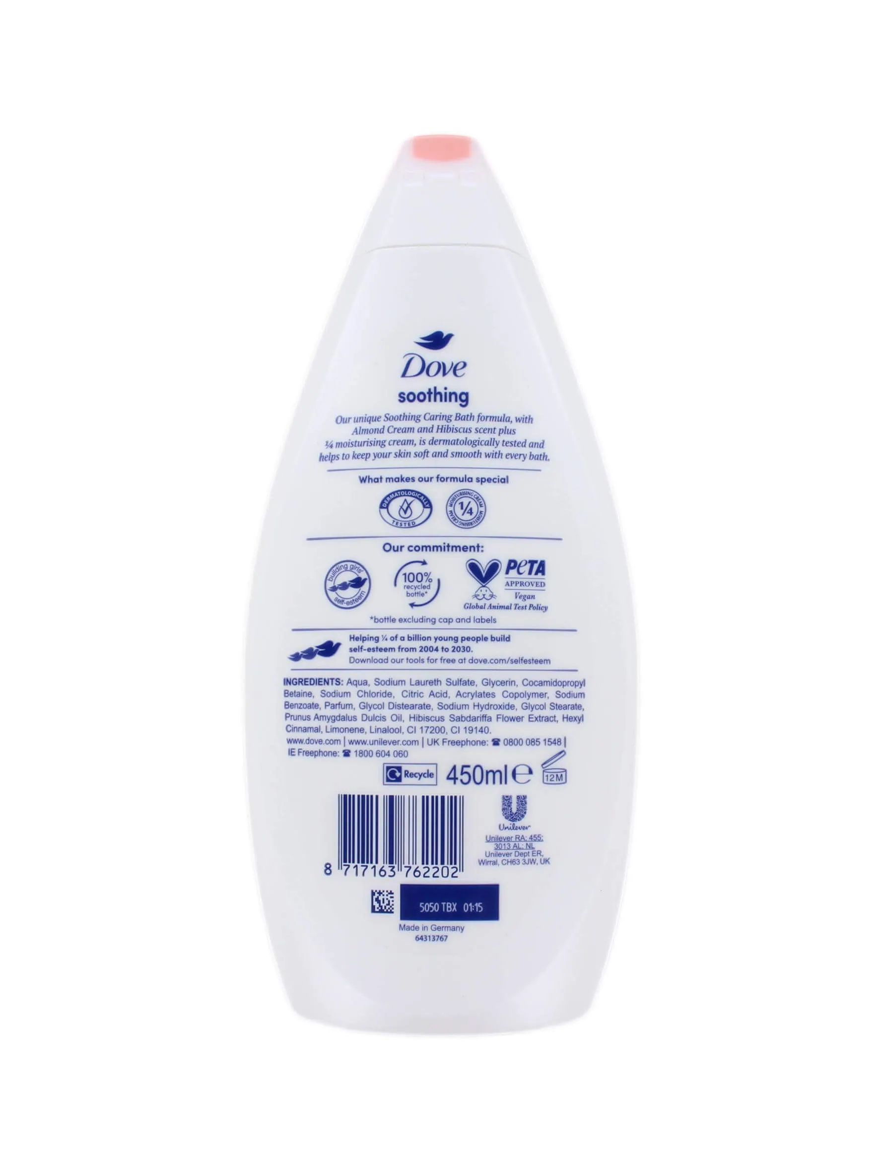 Dove Badcreme Caring Bath, 450 ml