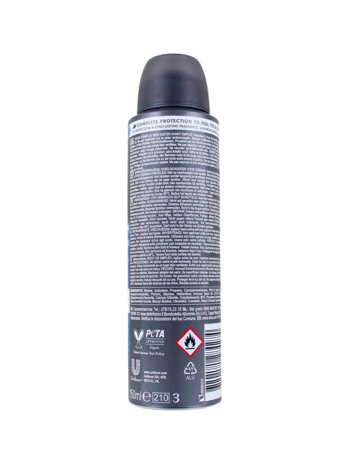 Dove Men+Care Deodorant Spray Clean Comfort 72h, 150 ml