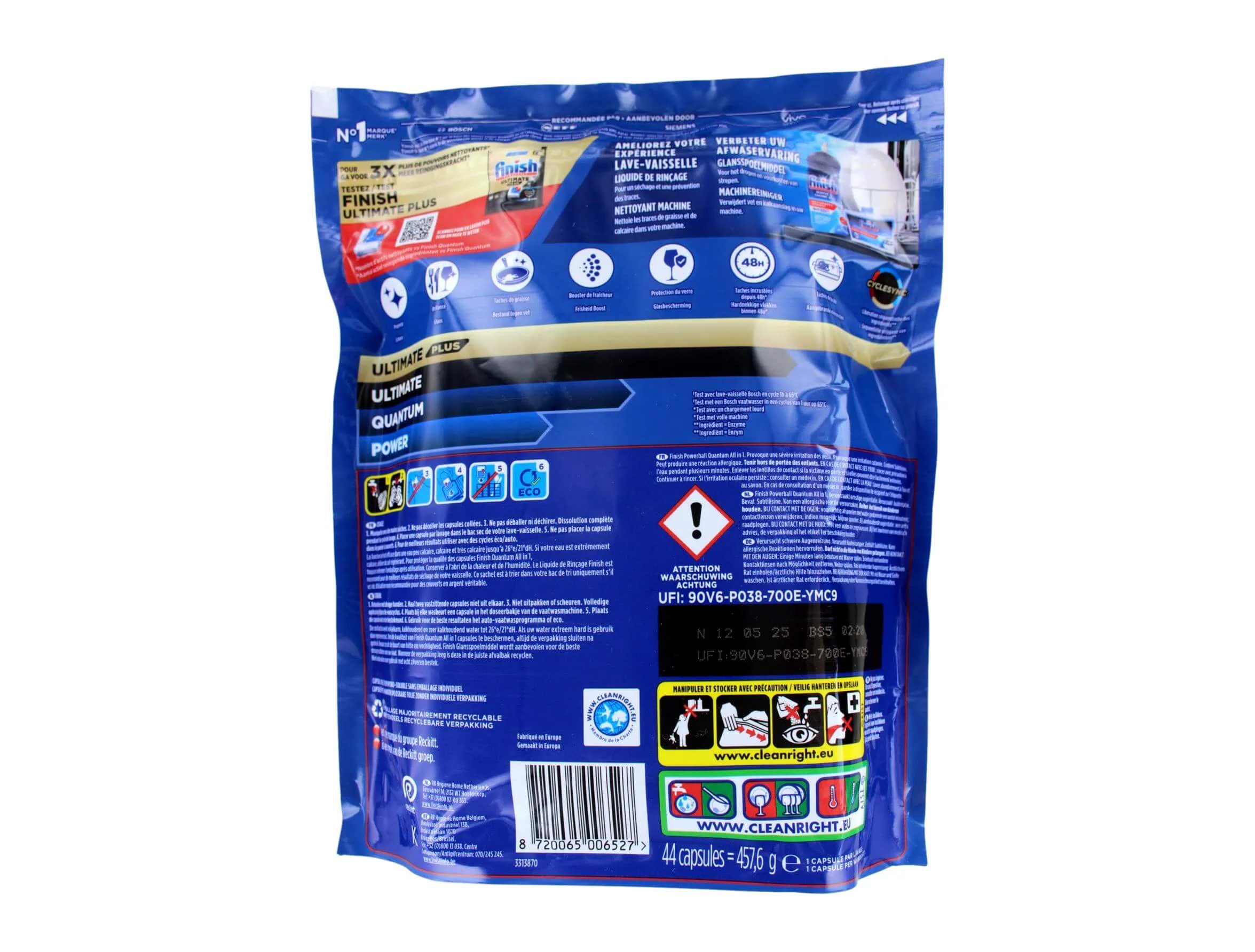 Finish Vaatwastabletten Powerball Quantum, 44 Stuks