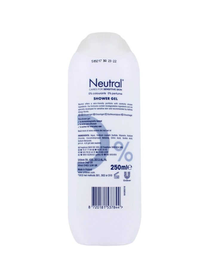 Neutral Douchegel Sensitive Skin, 250 ml