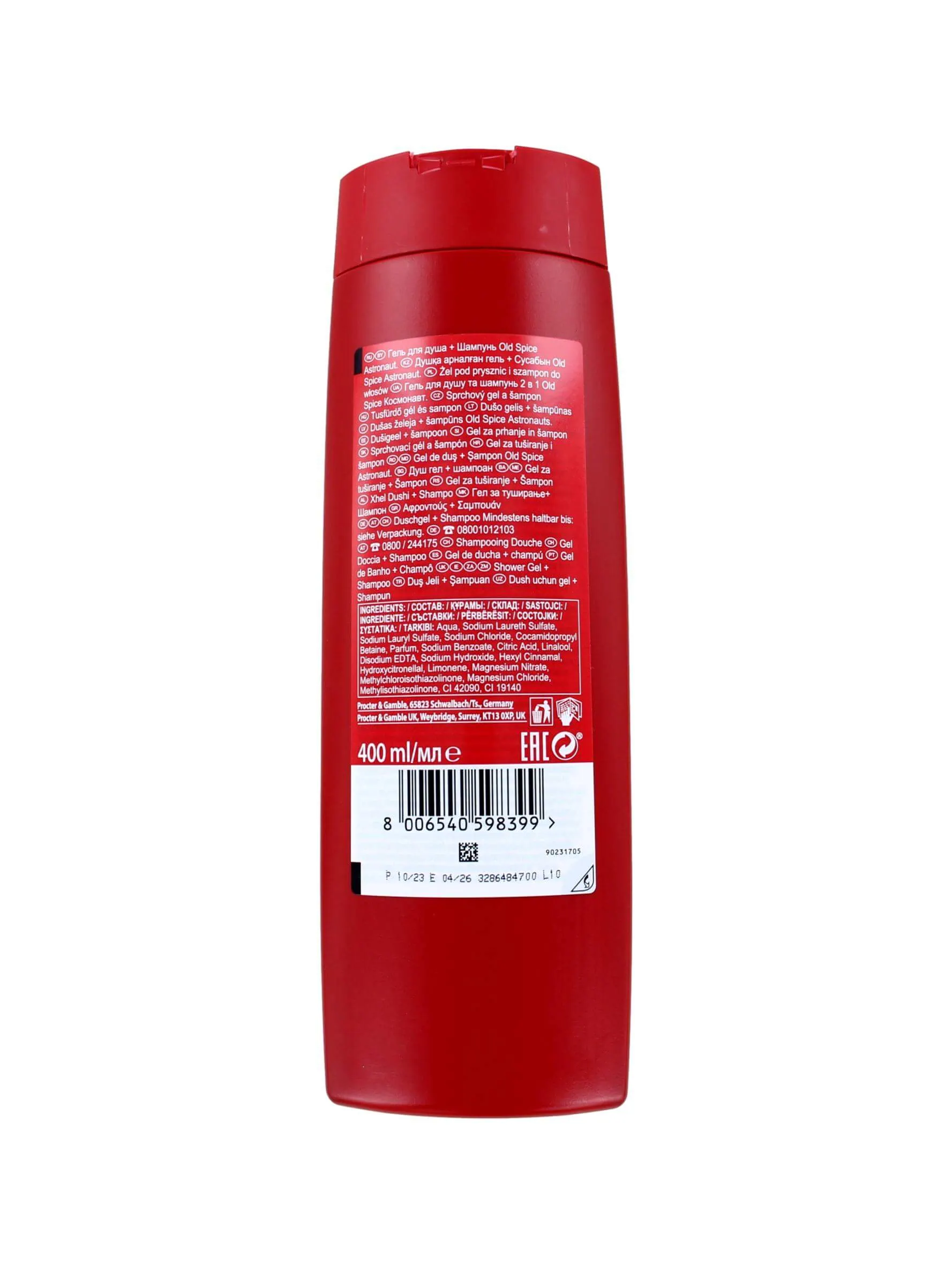 Old Spice Douchegel + Shampoo Astronaut, 400 ml