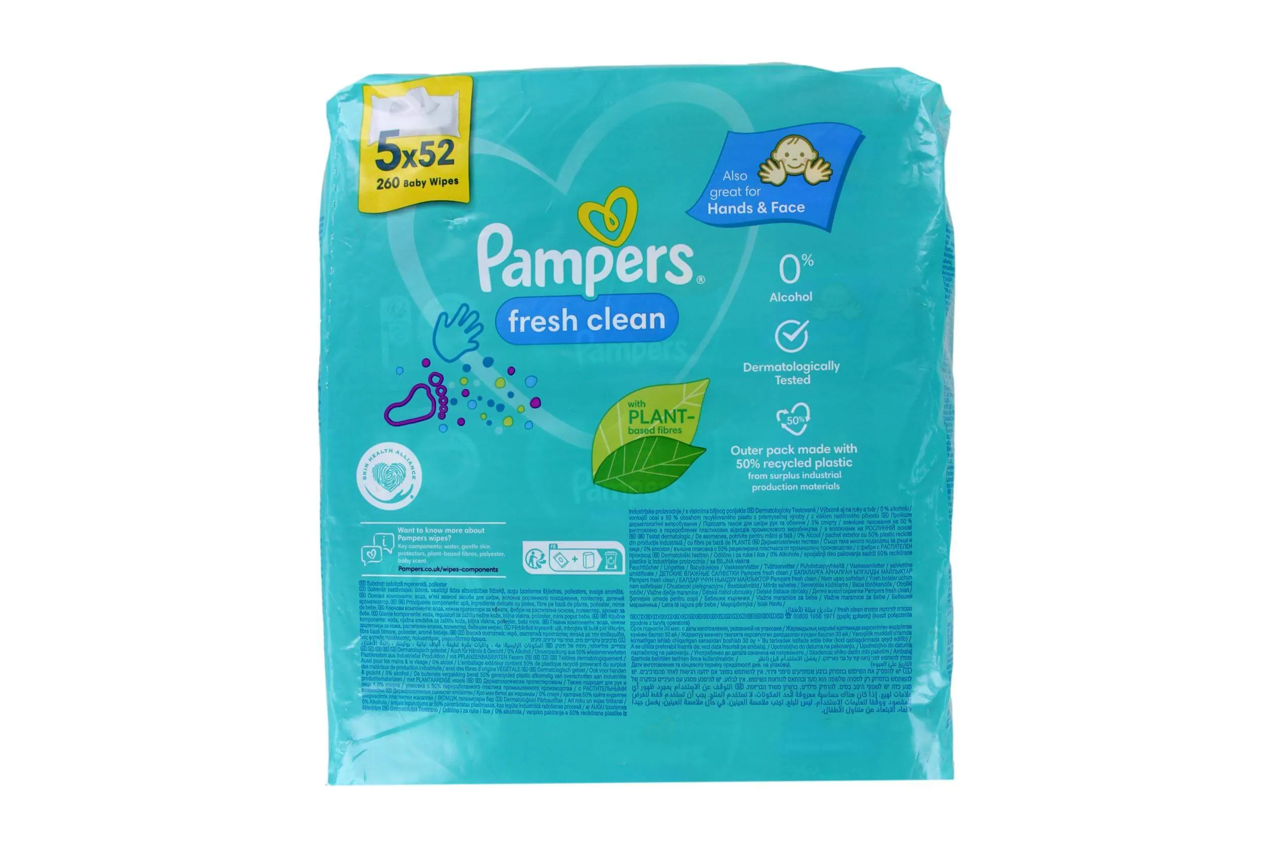 Pampers Babydoekjes Fresh Clean 5 x 52 Stuks