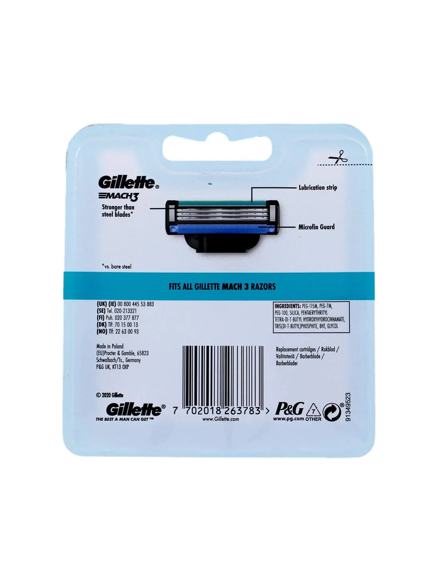 Gillette Scheermesjes Mach3, 8 Stuks