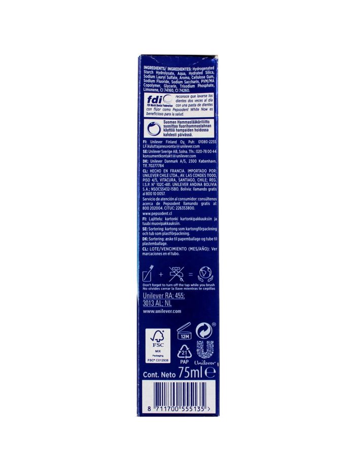 Pepsodent Tandpasta White Now, 75 ml