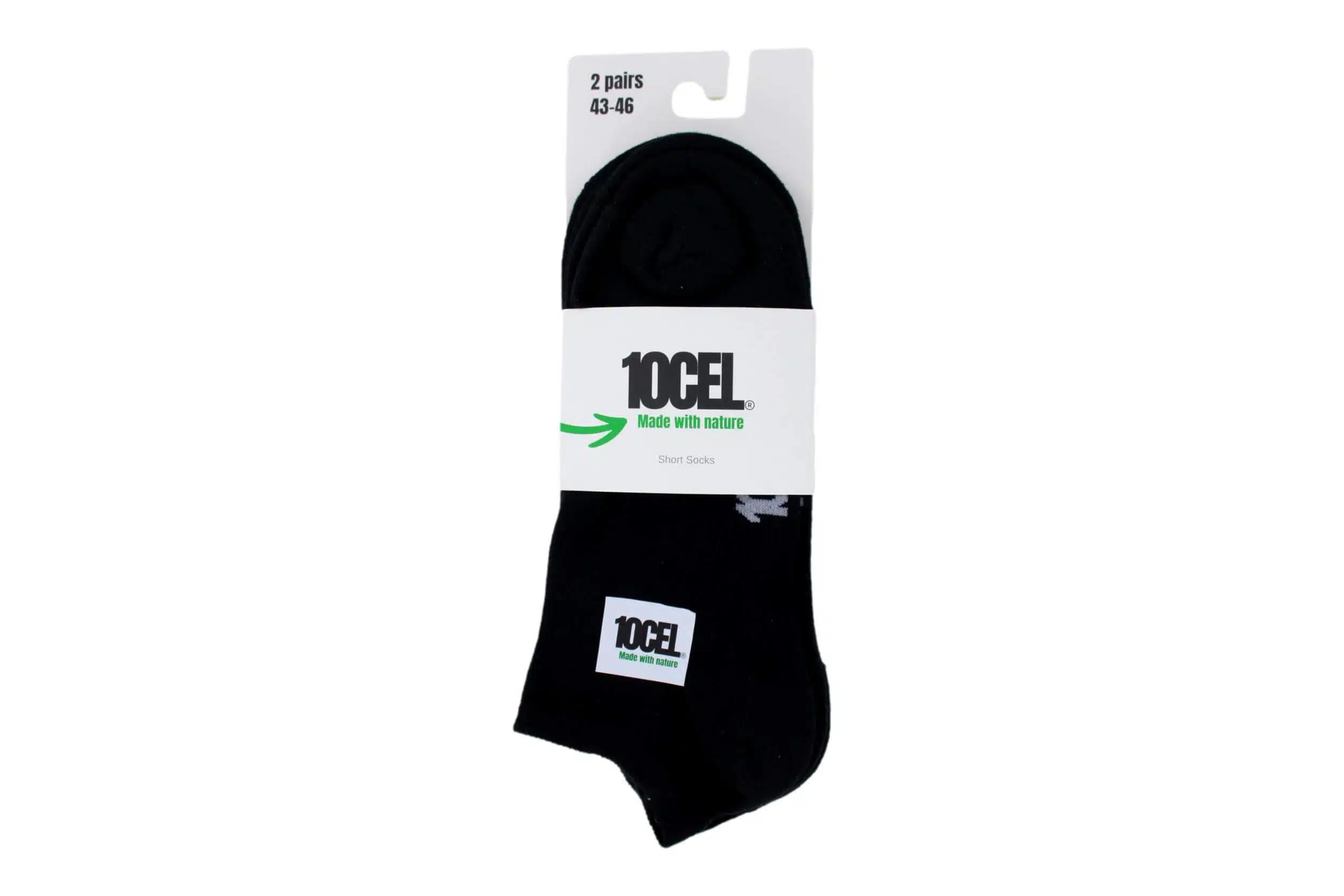 10CEL Short Sokken Zwart 2-pack