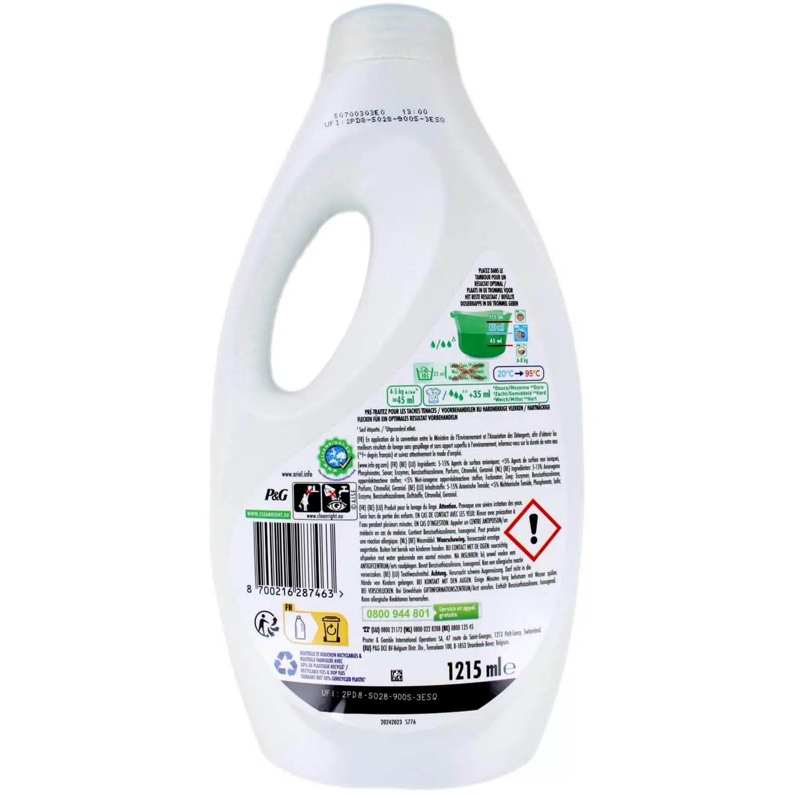 Ariel Vloeibaar Wasmiddel Color 27 Wasbeurten, 1215 ml