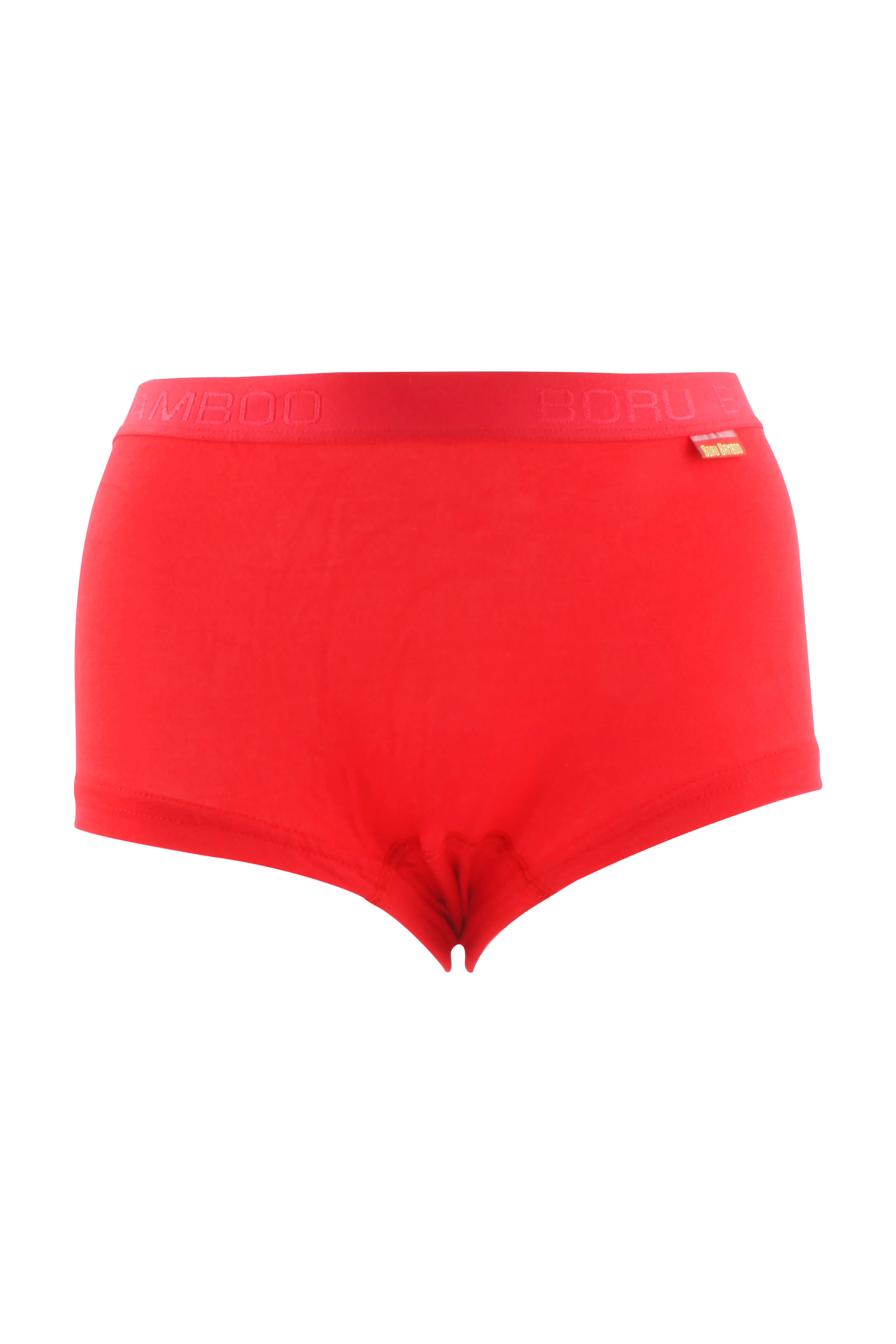 Boru Bamboo Dames Boxershort Rood