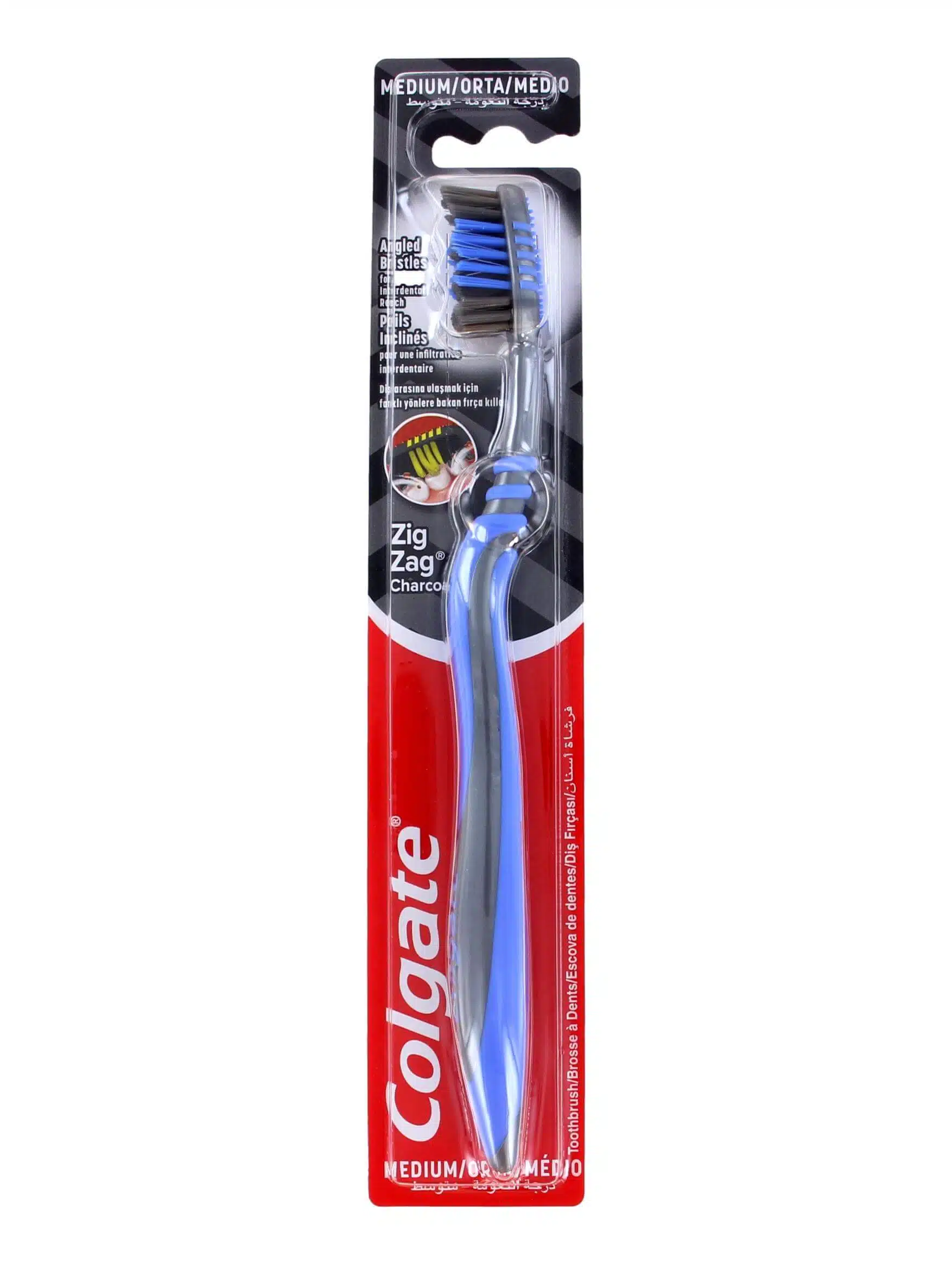 Colgate Tandenborstel Zigzag Charcoal Medium