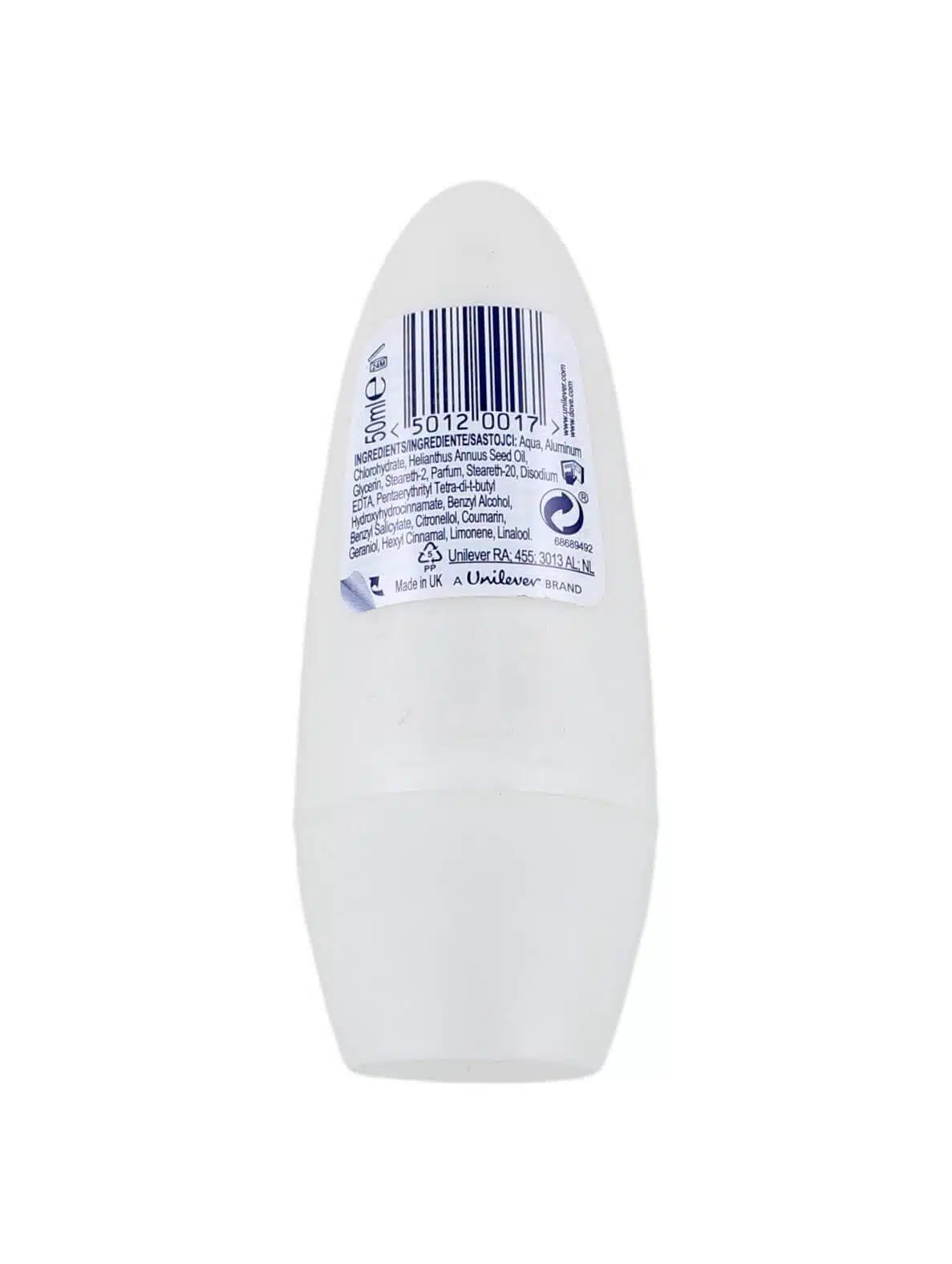 Dove Deodorant Roller Talco, 50 ml