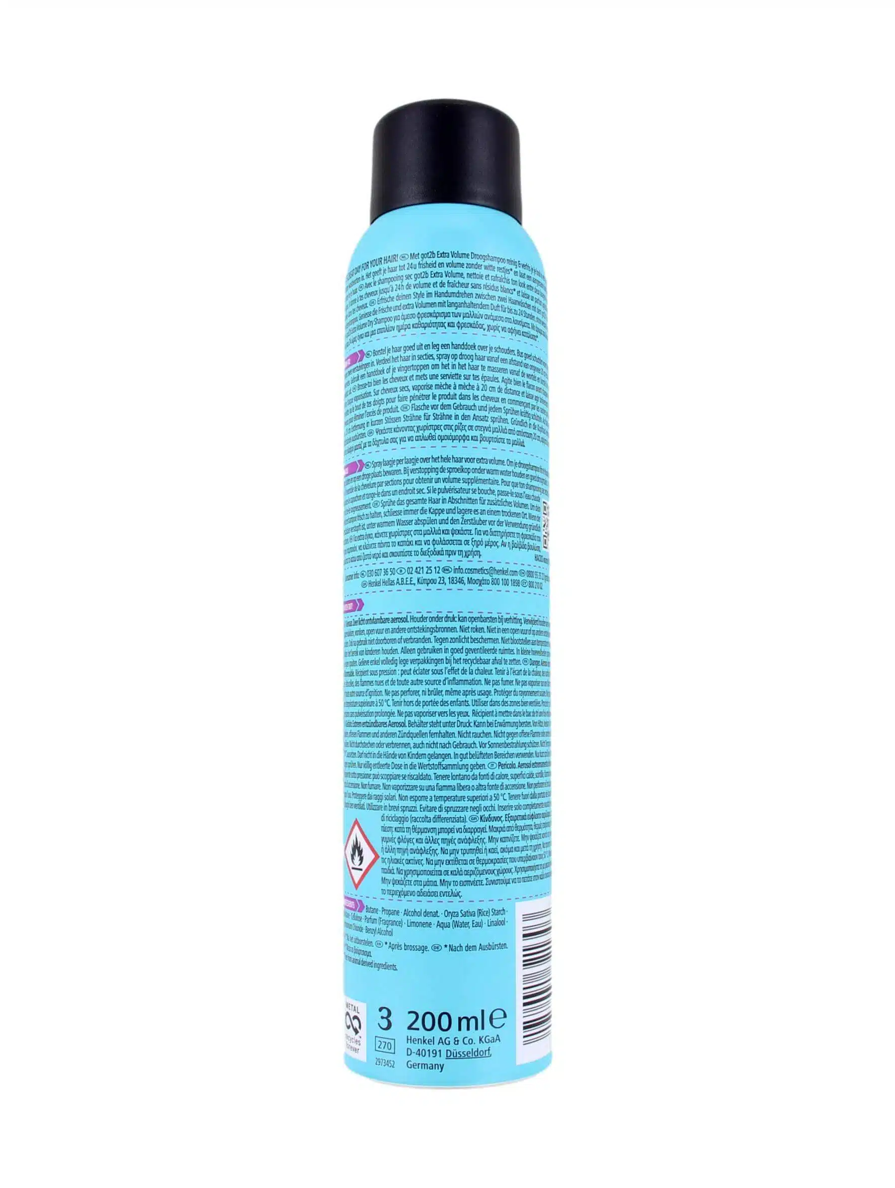 Got2B Droogshampoo Extra volume Lemon & Bergamot, 200 ml
