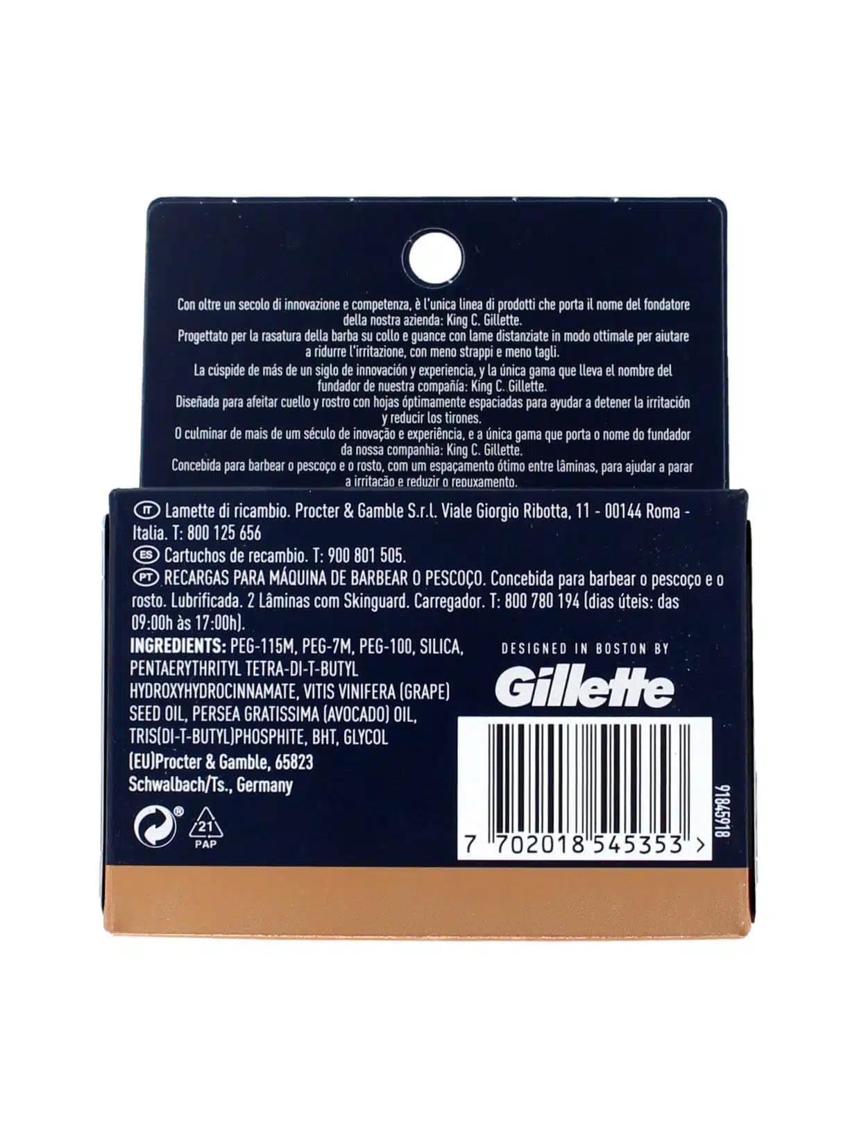 King C Gillette Scheermesjes, 3 Stuks