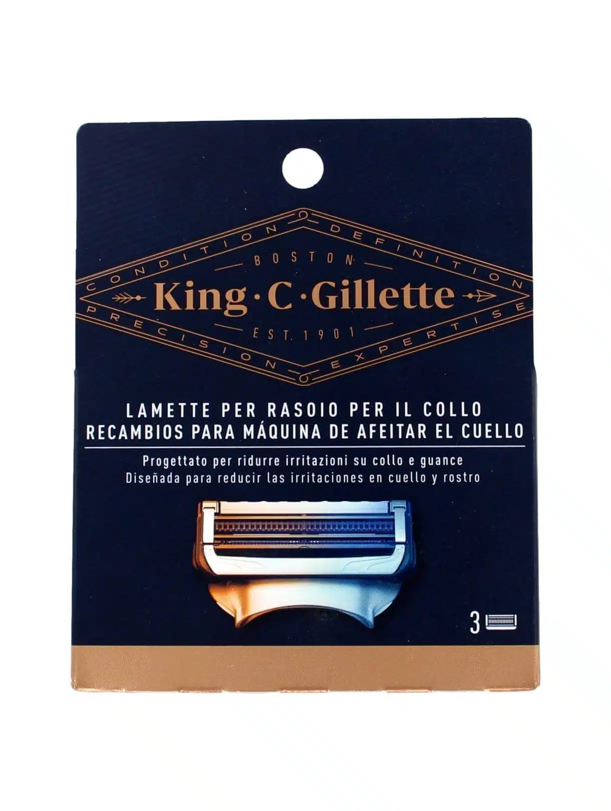 King C Gillette Scheermesjes, 3 Stuks