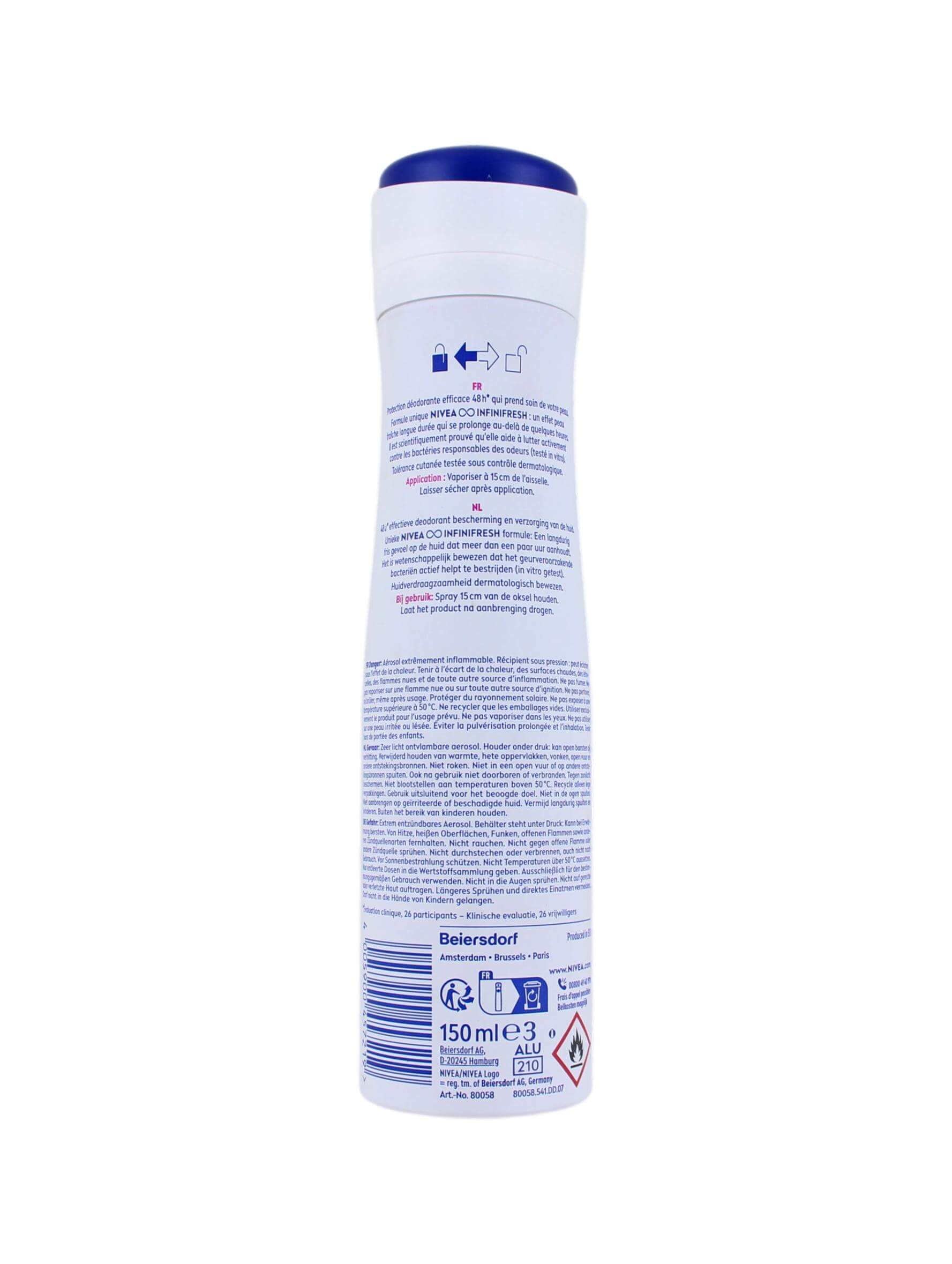 Nivea Deodorant Spray Fresh Flower 0%, 150 ml