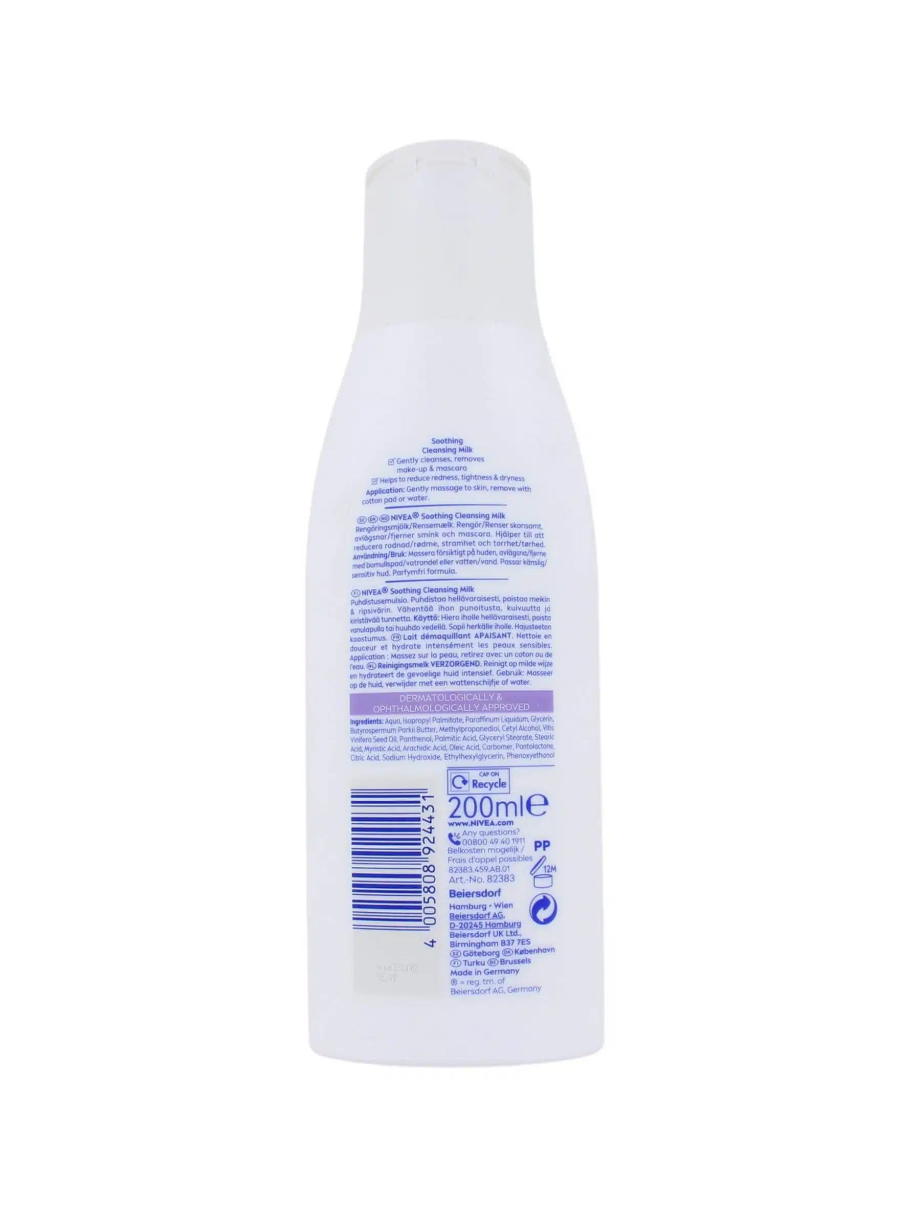 Nivea Reinigingsmelk Sensitive Druivenpitolie, 200 ml