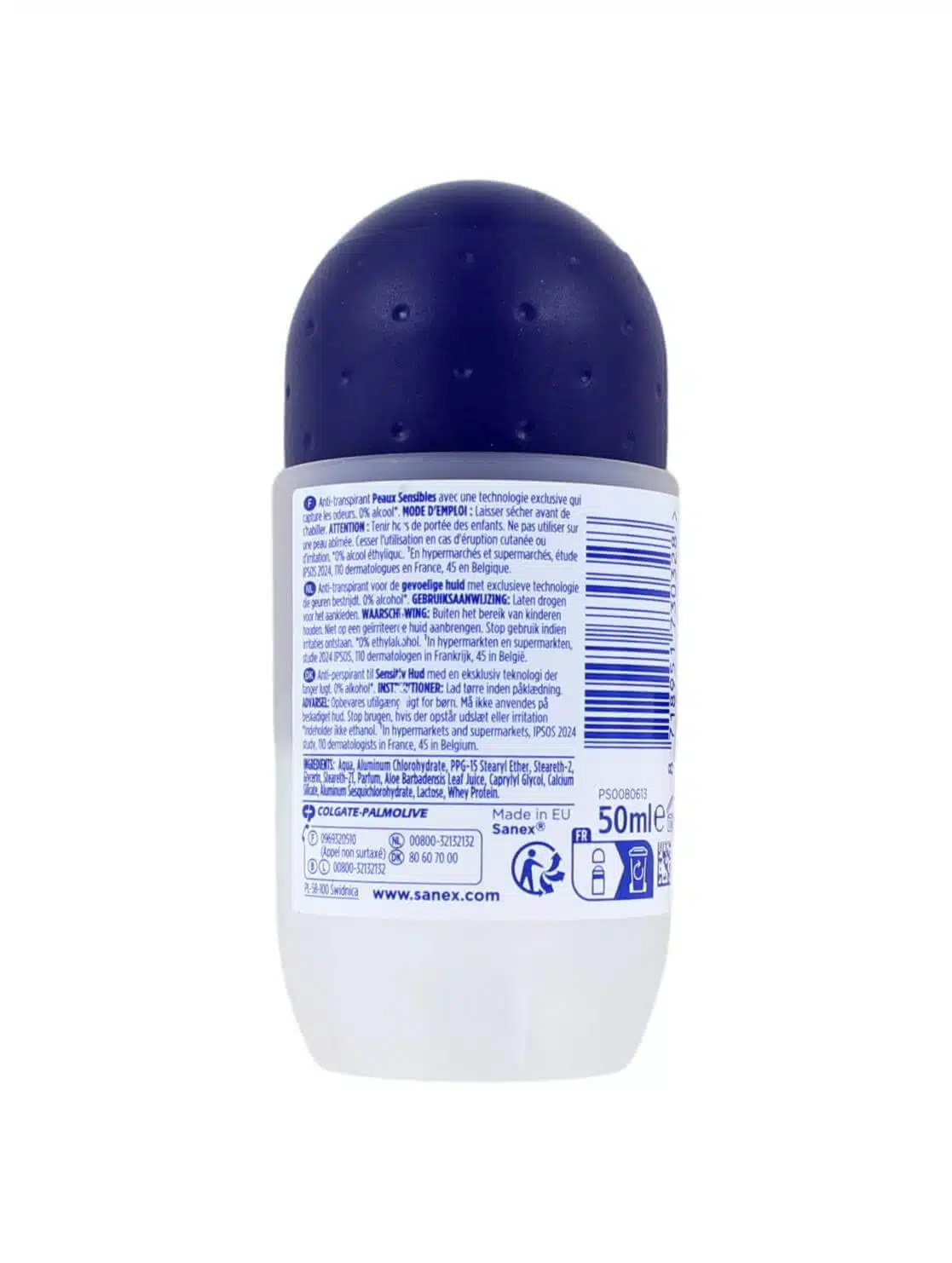 Sanex Deodorant Roller For Men Dermo Sensitive, 50 ml