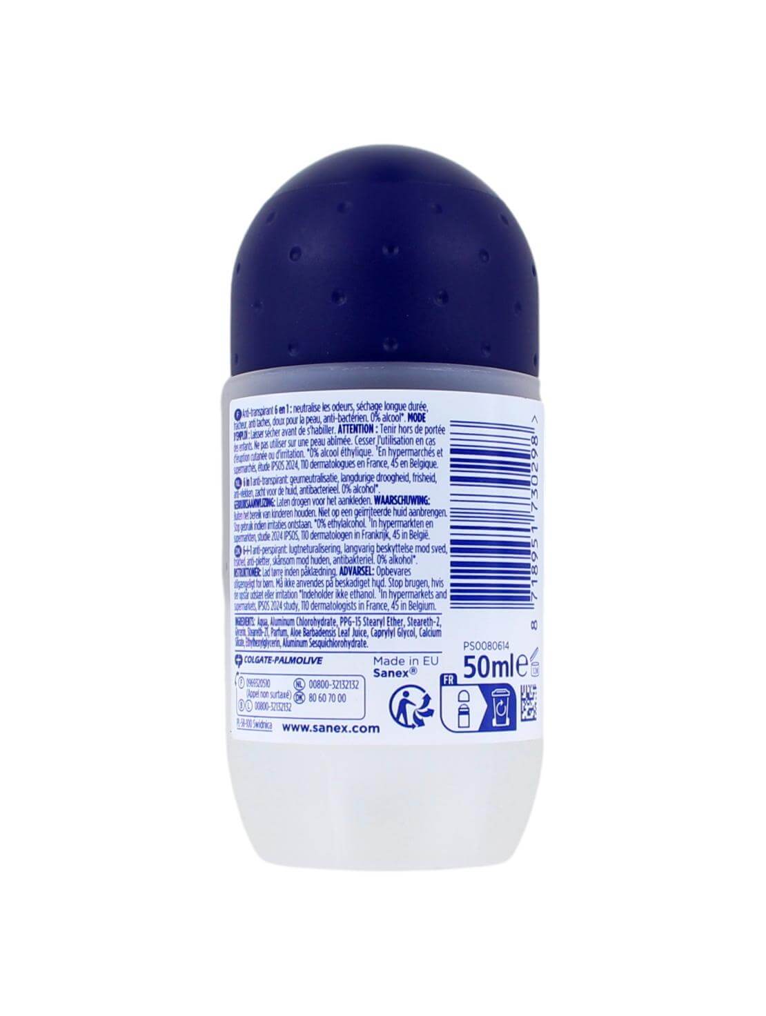 Sanex Deodorant Roller Men Active Control, 50 ml