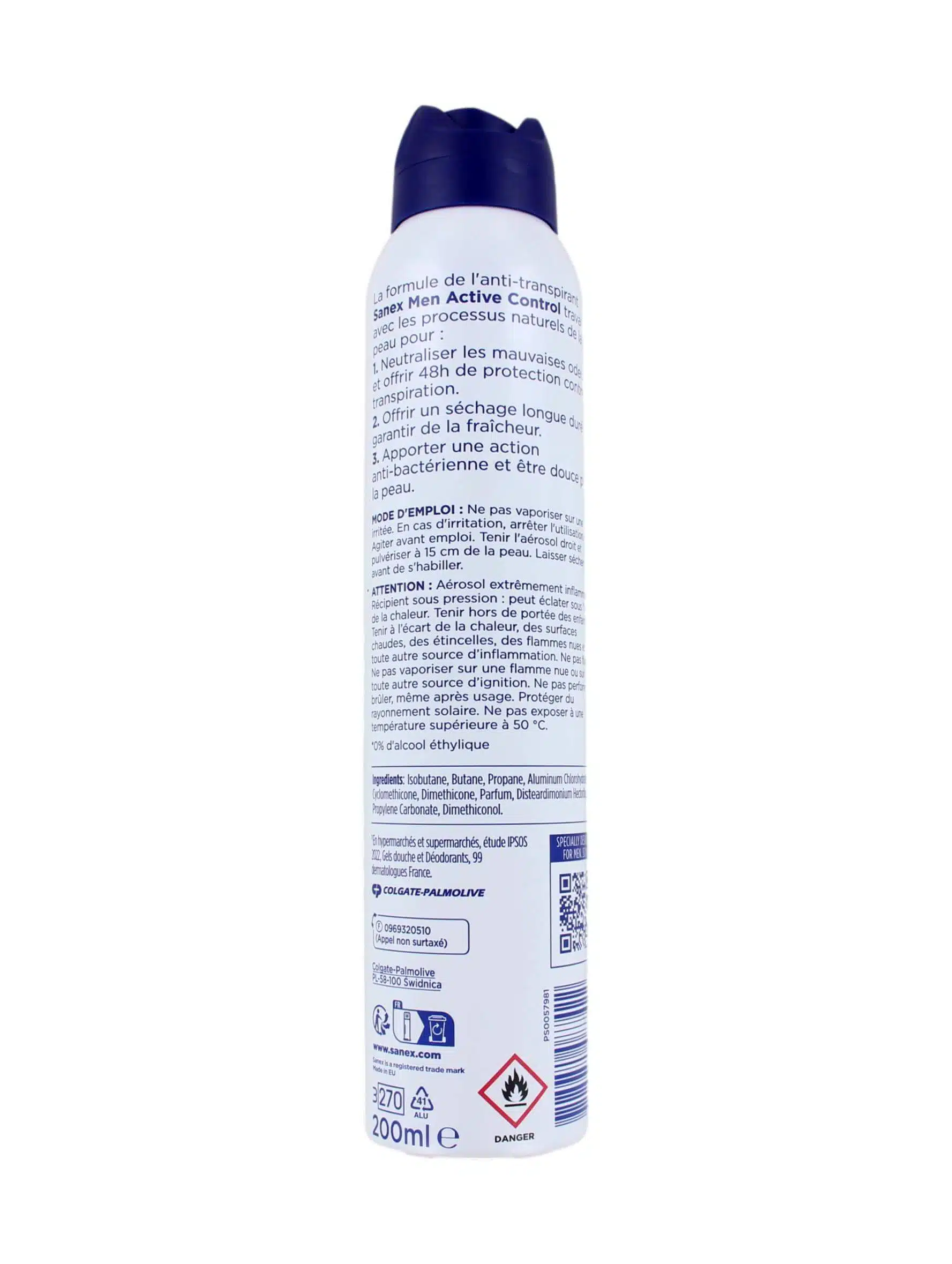 Sanex Deodorant Spray For Men Dermo Active Control, 200 ml