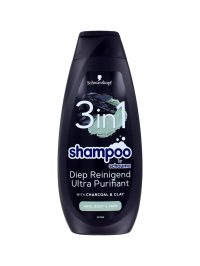 Schwarzkopf Shampoo 3in1 Charcoal Clay, 400 ml