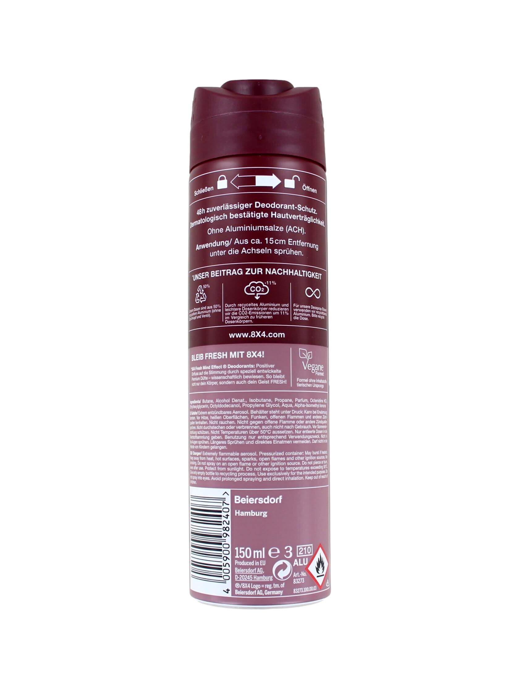 8x4 Deodorant Spray Million Nights, 150 ml