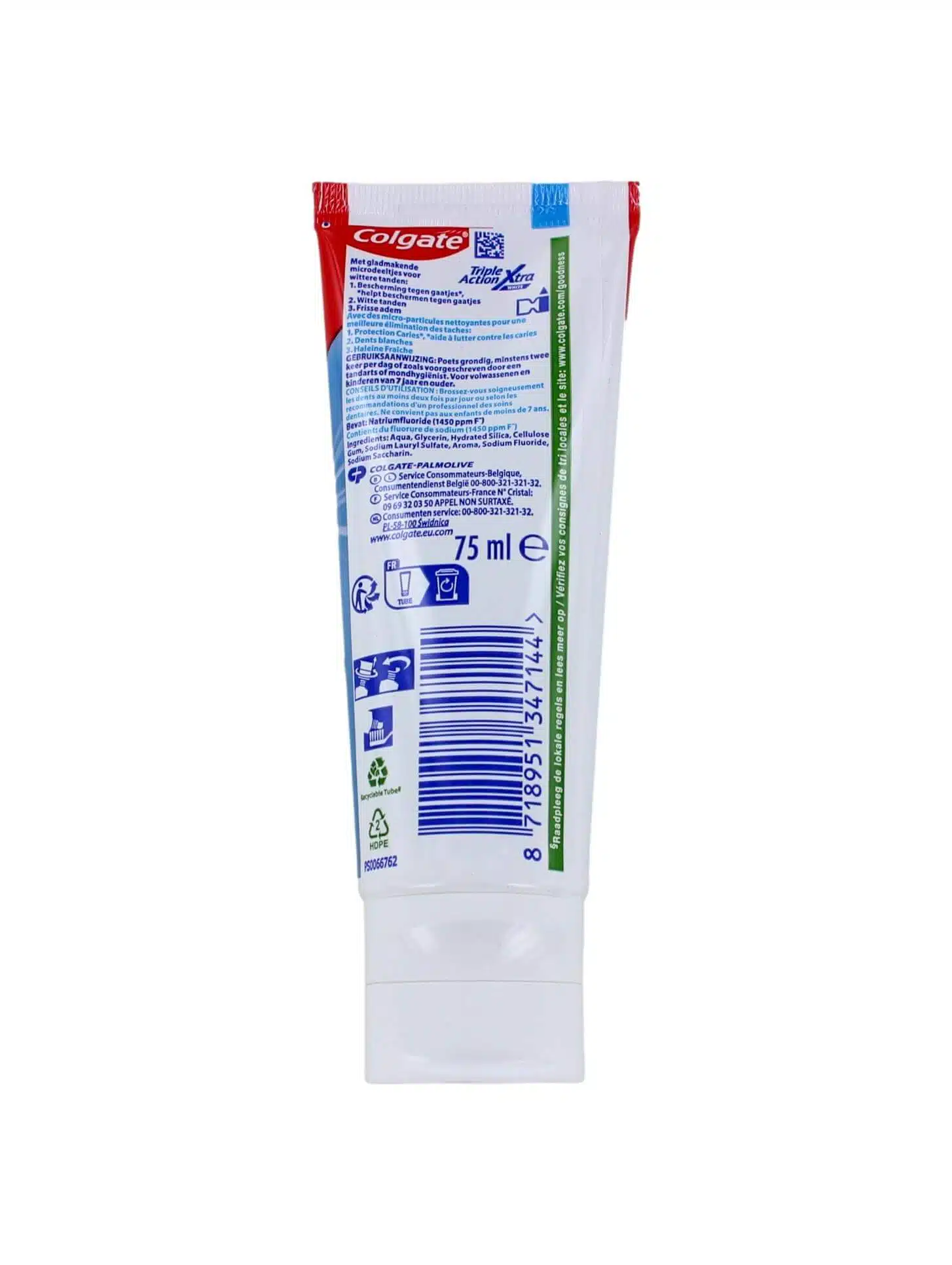 Colgate Tandpasta Triple Action Xtra White, 75 ml