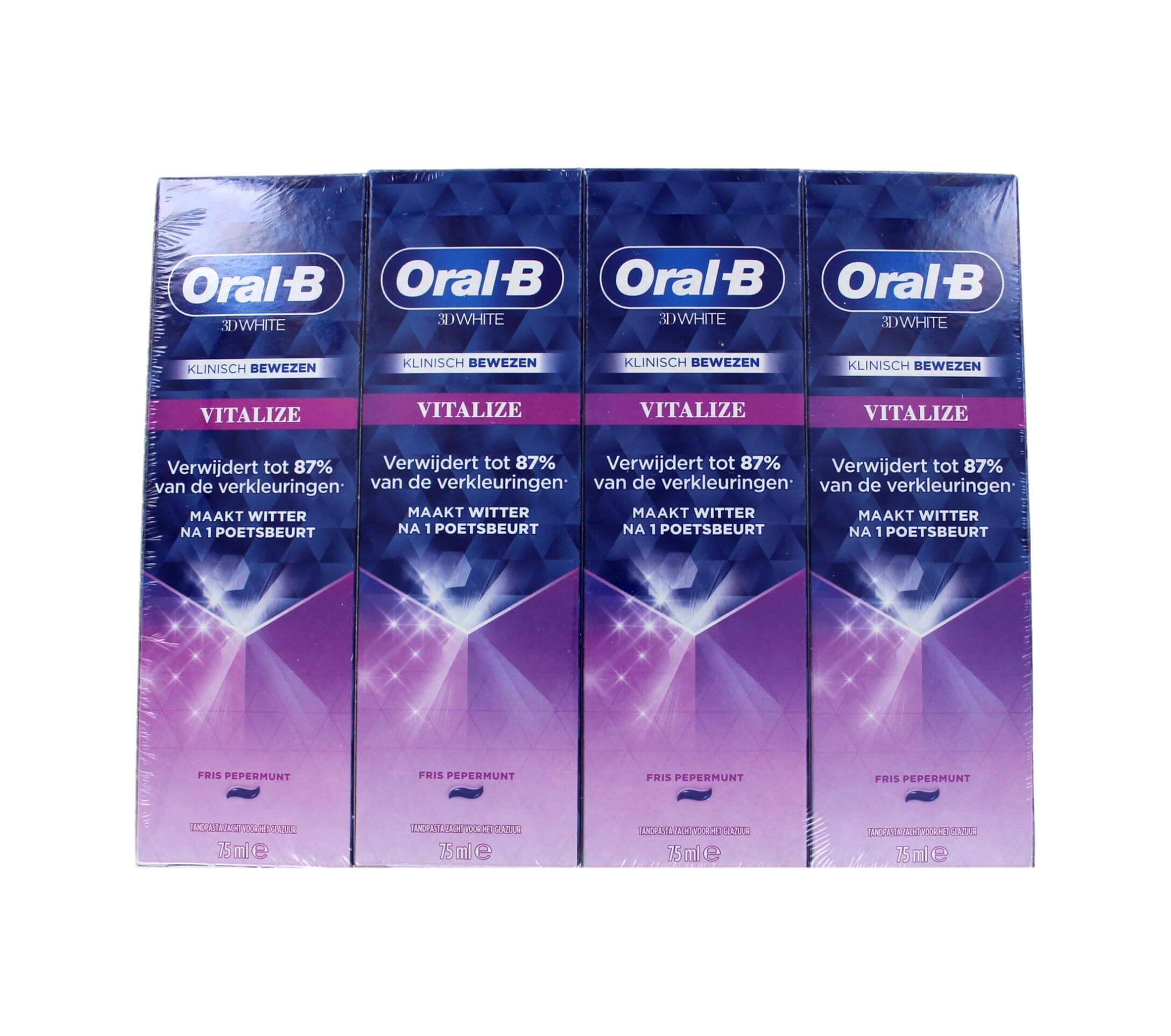 Oral-B Tandpasta 3D White Vitalize, 4 x 75 ml