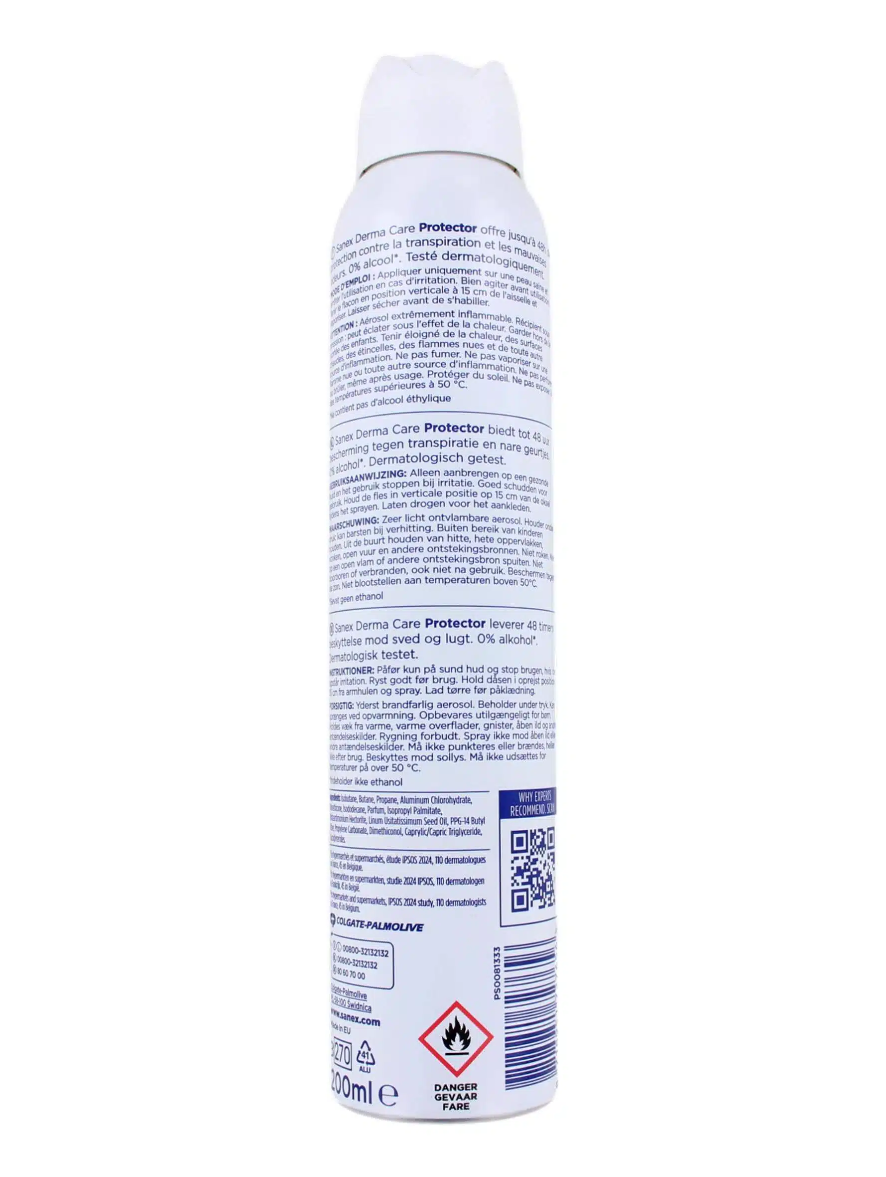 Sanex Deodorant Spray Derma Care Protector, 200 ml