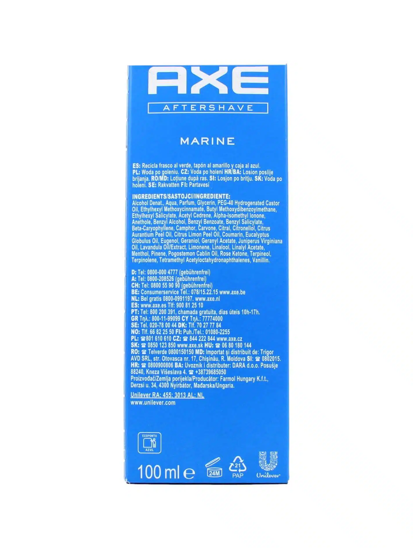 Axe Aftershave Marine, 100 ml