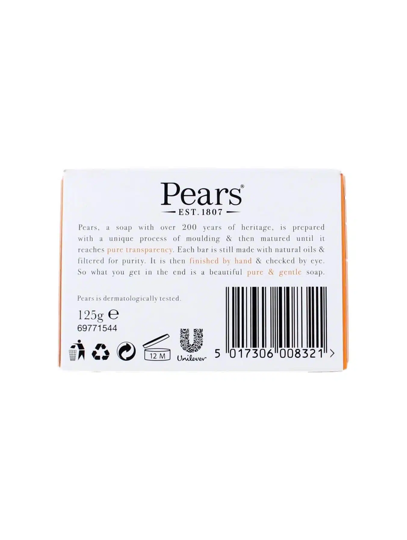 Pears Zeep, 125 gram