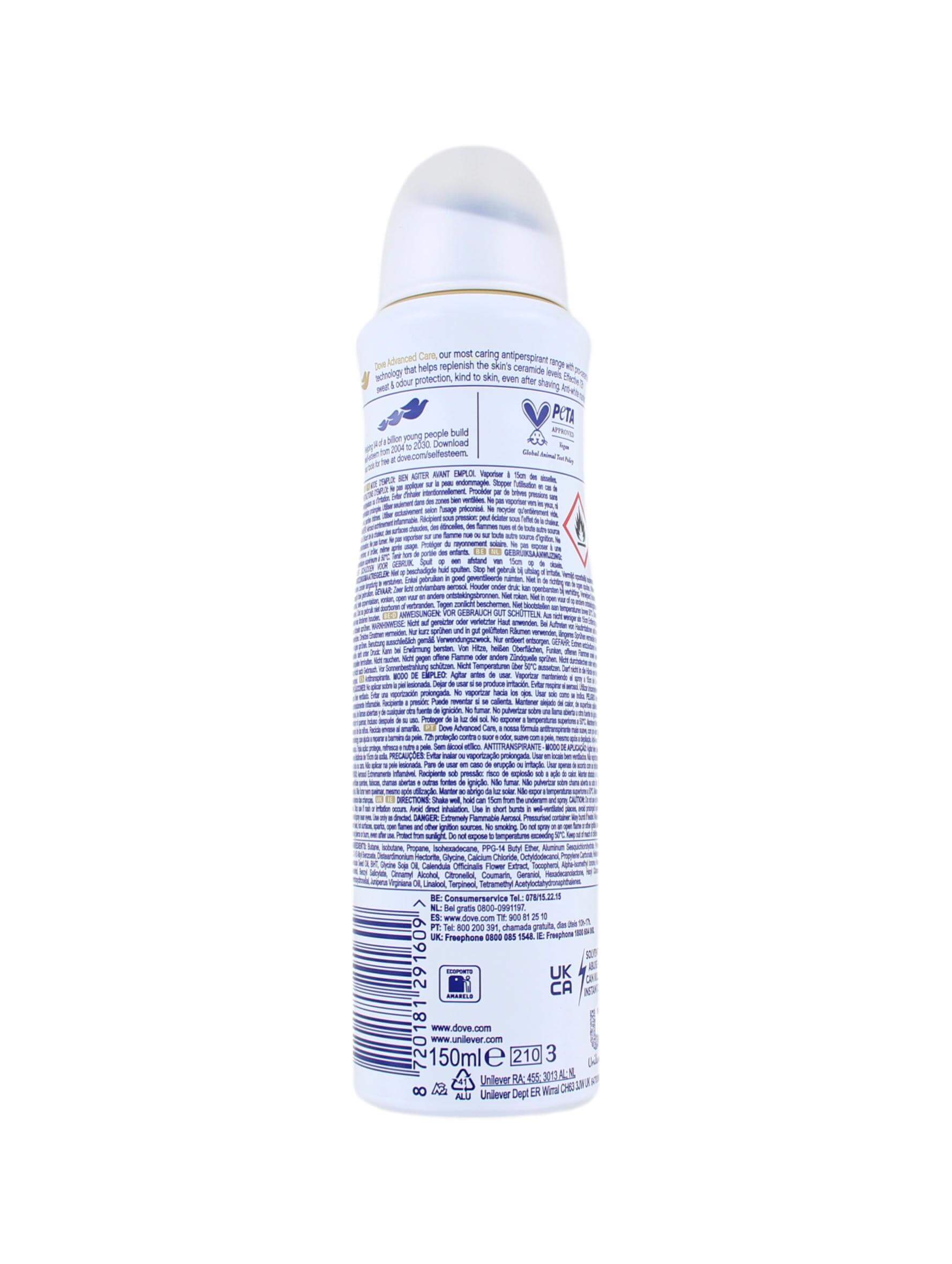 Dove Deodorant Spray Invisible Dry 72h, 150 ml