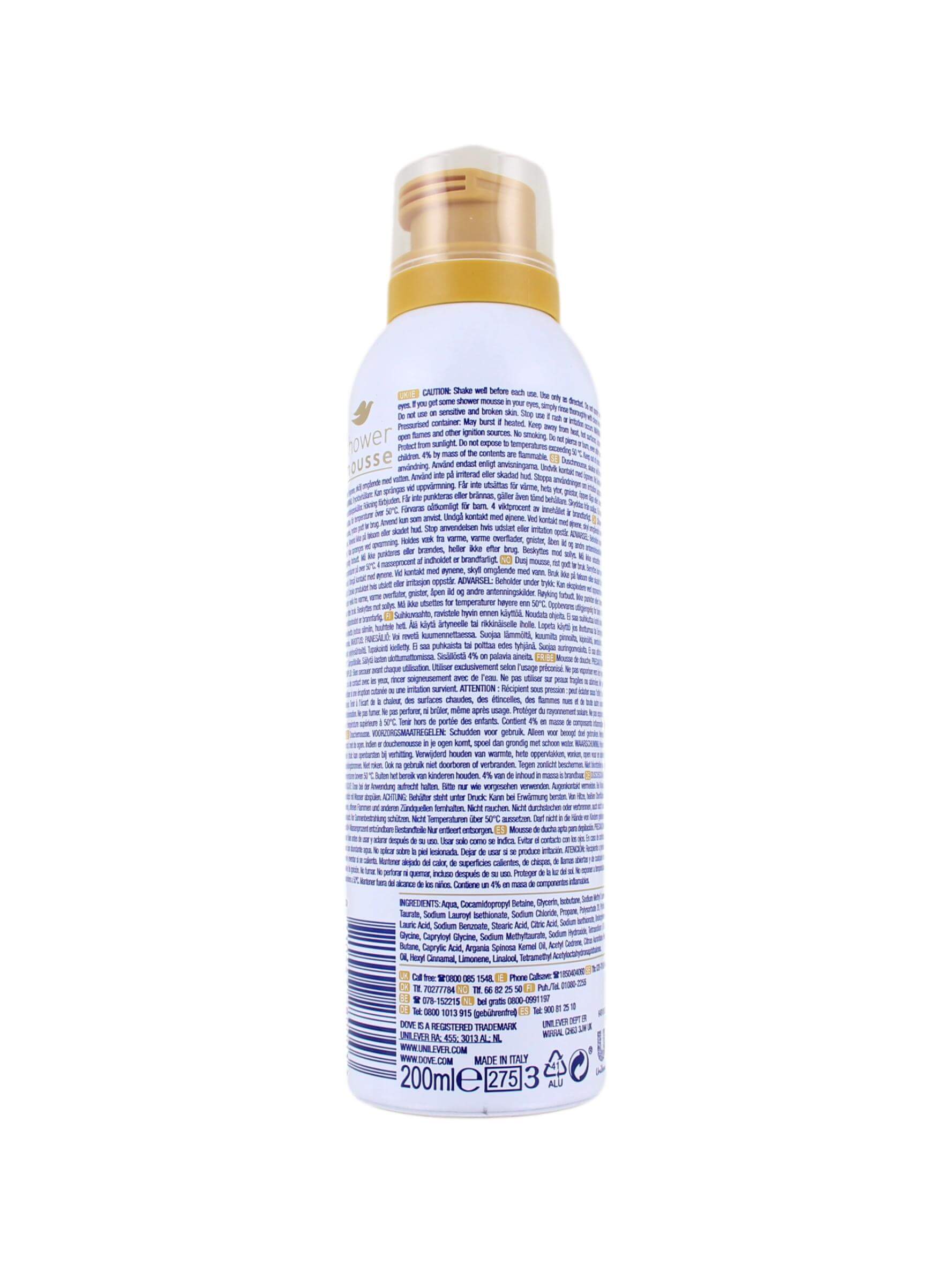 Dove Shower Mousse Argan Oil, 200 ml